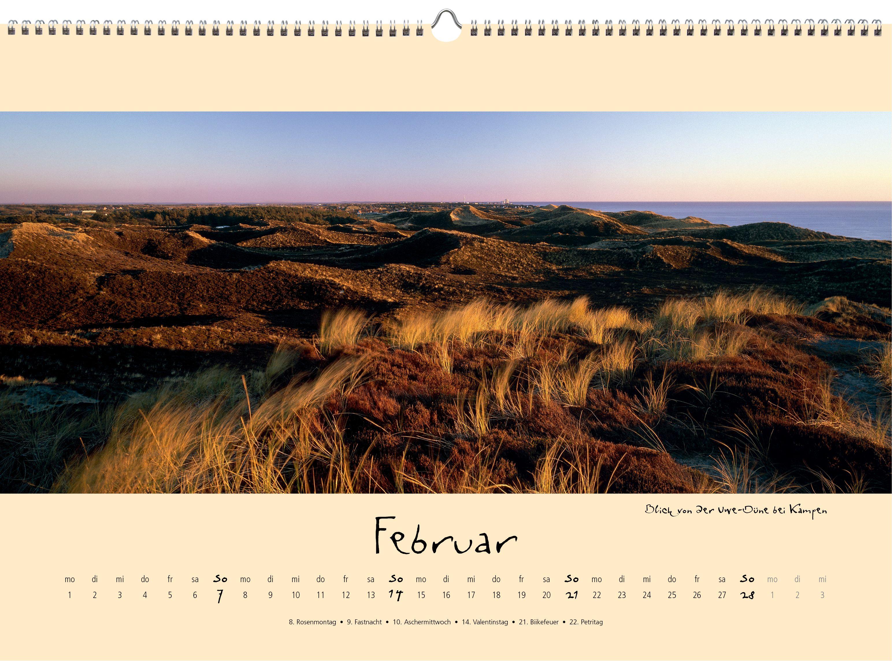 Beispielinhalt (Bild) Sylt-die Insel 2027 Panoramakalender