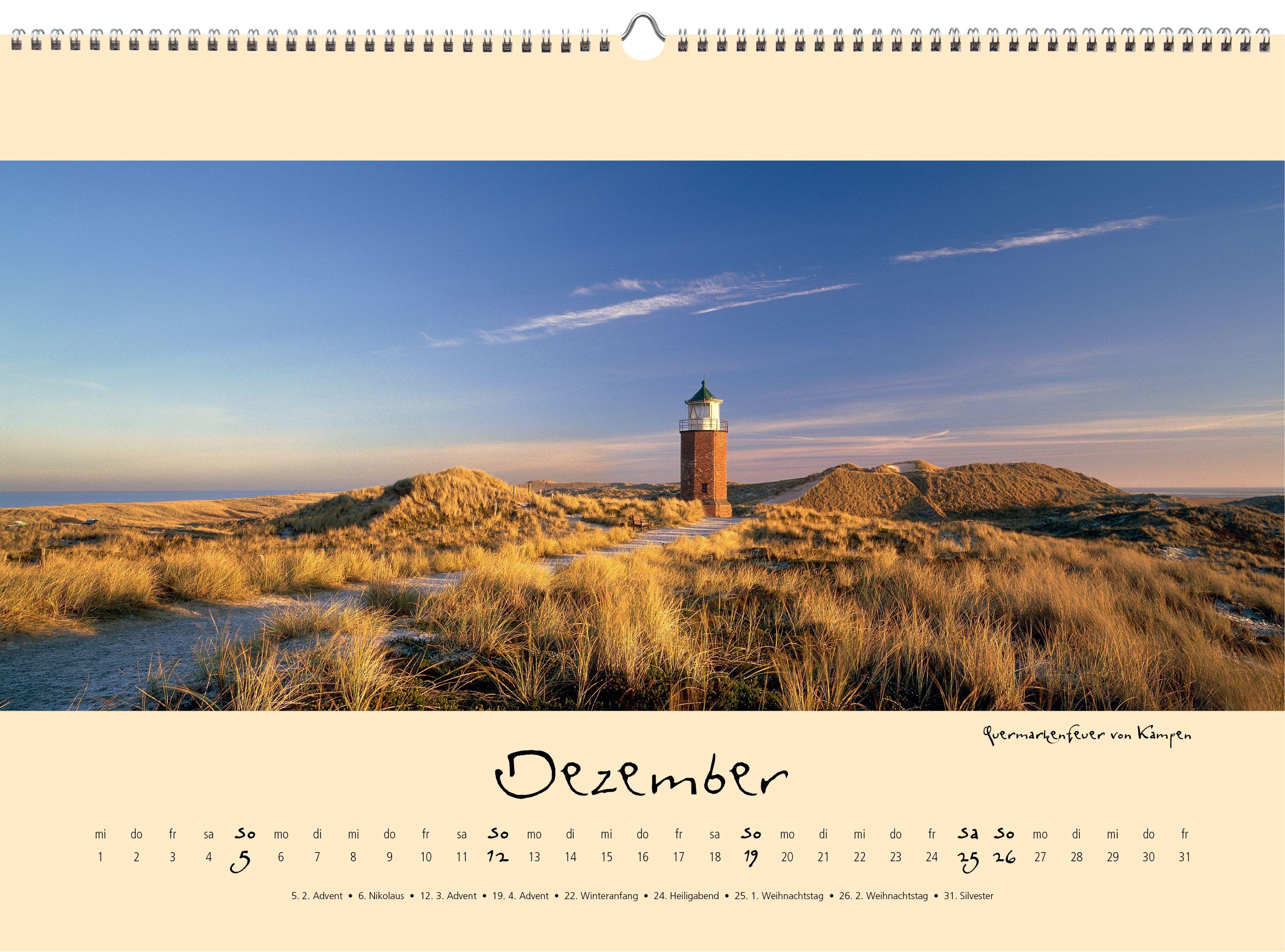 Beispielinhalt (Bild) Sylt-die Insel 2027 Panoramakalender