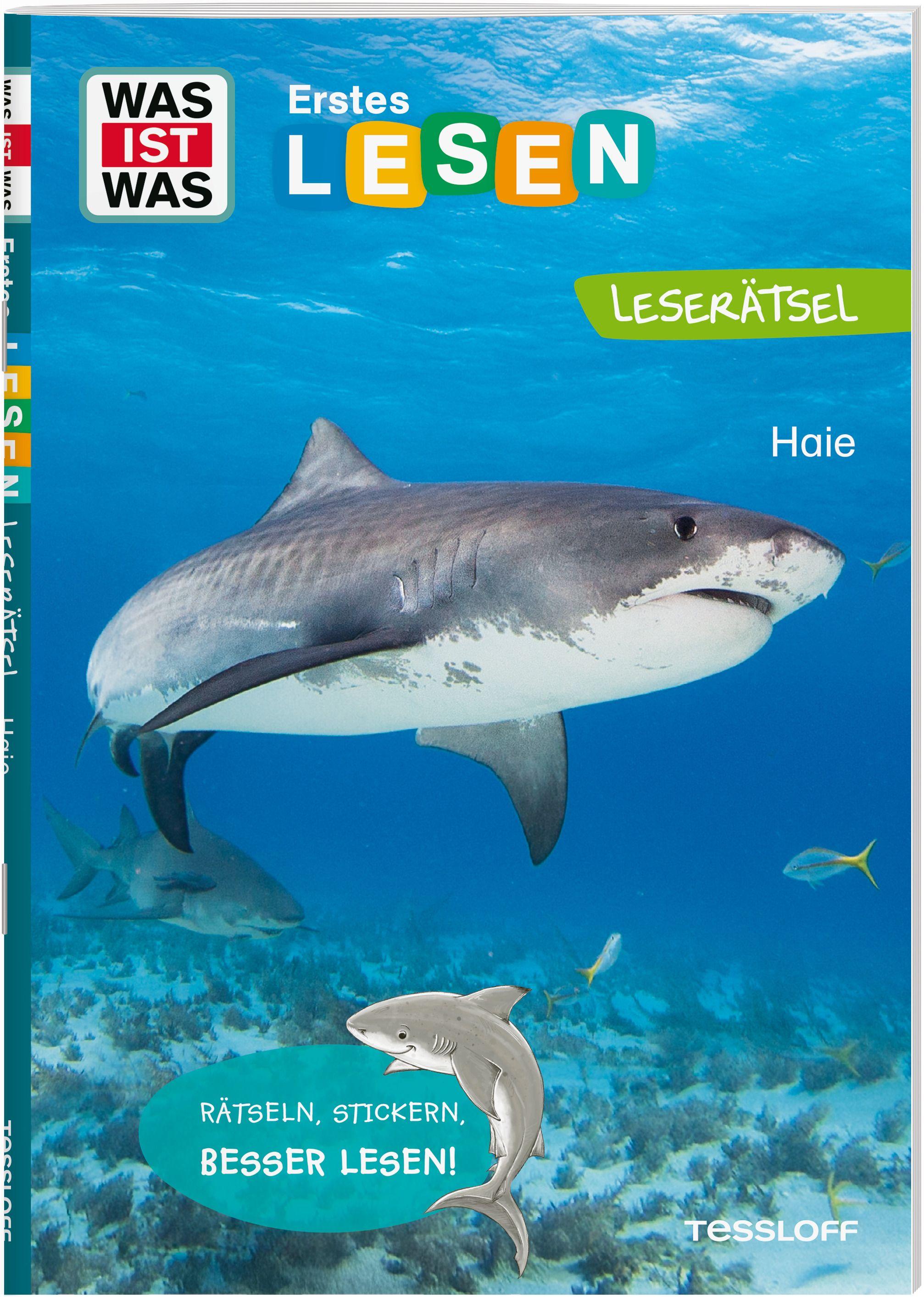 Vorderes Coverbild WAS IST WAS Erstes Leserätsel. Haie