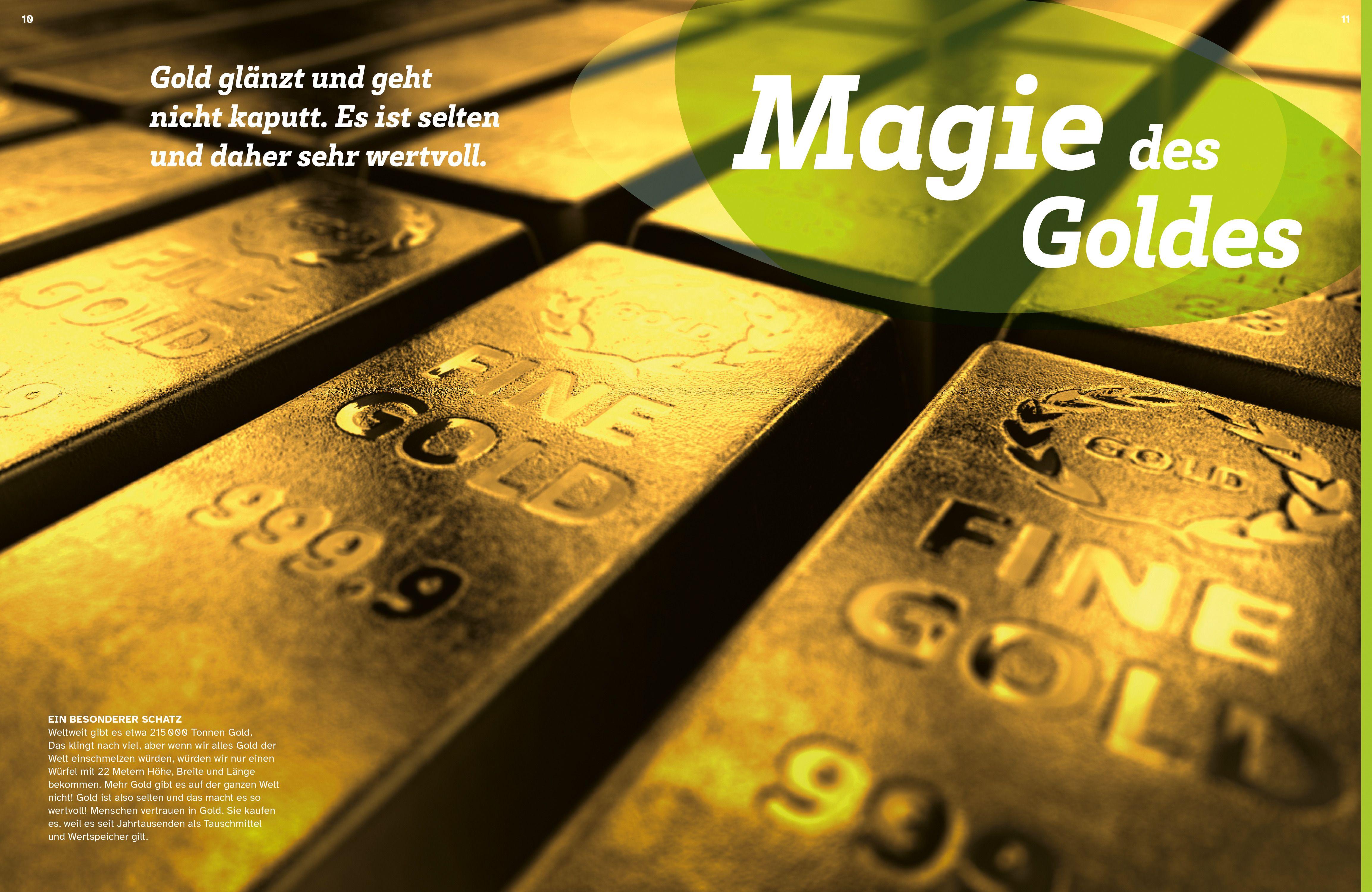 Beispielinhalt (Bild) WAS IST WAS Geld. Von der Spardose in die Zukunft