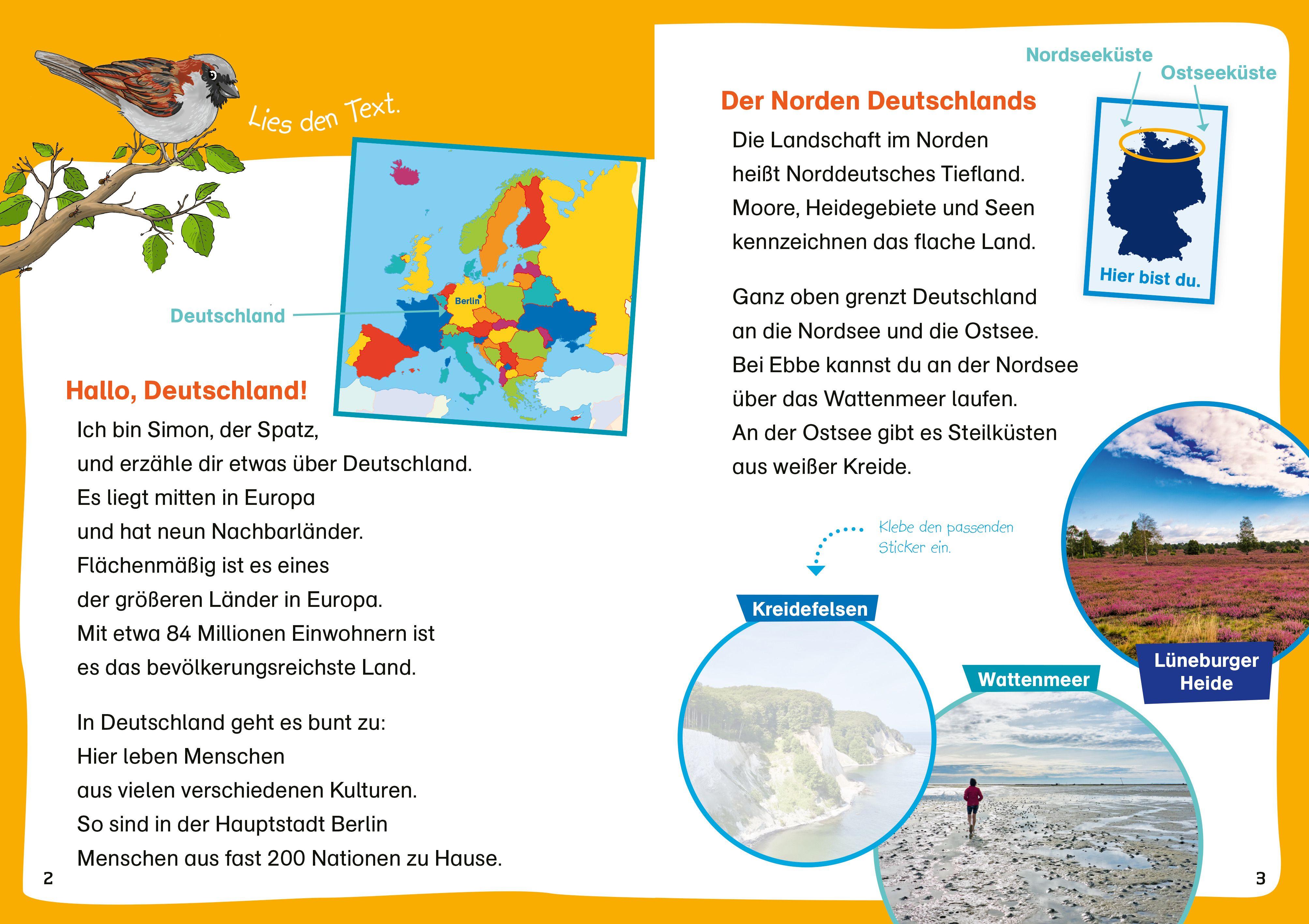 Beispielinhalt (Bild) WAS IST WAS Erstes Leserätsel. Deutschland