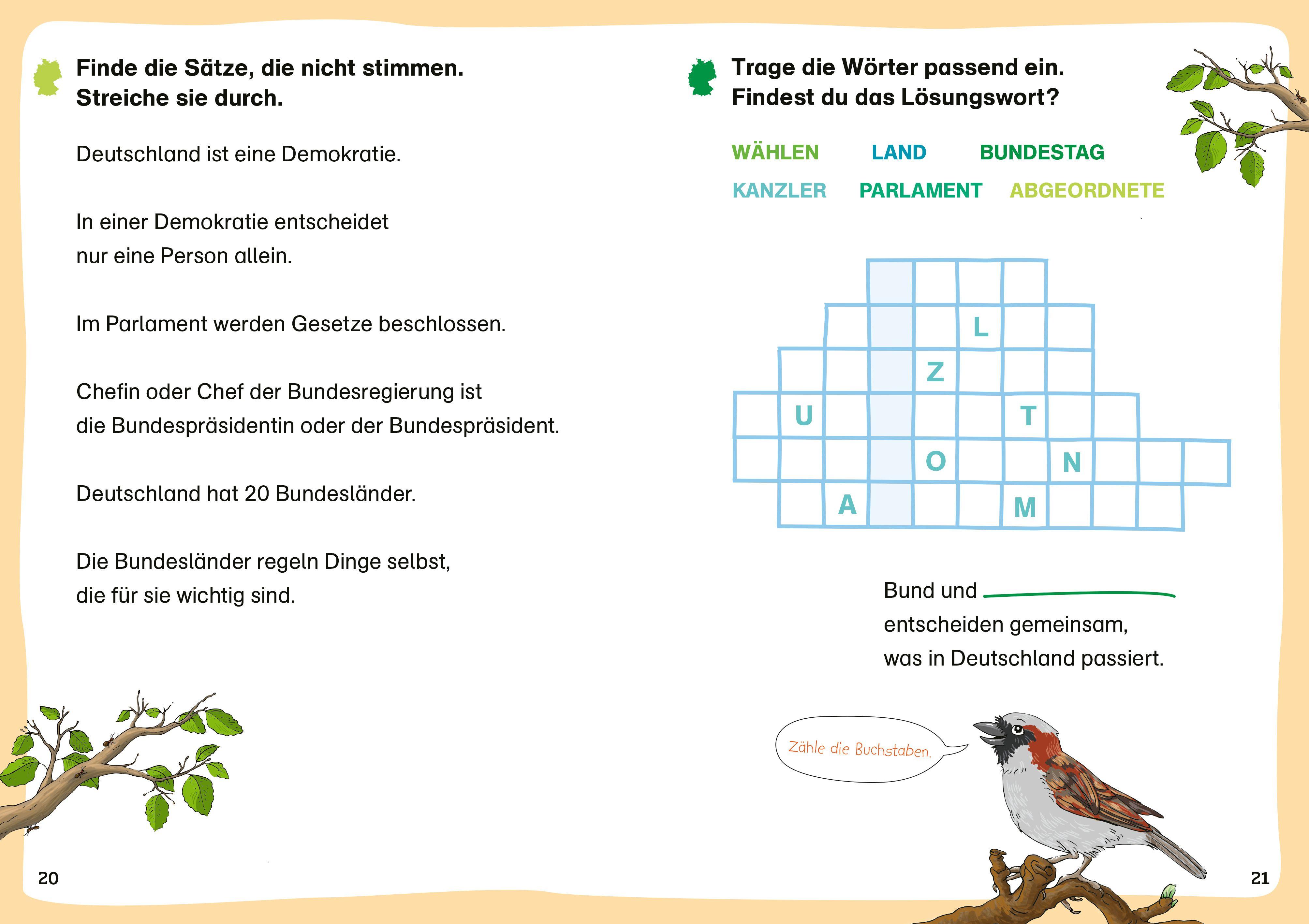 Beispielinhalt (Bild) WAS IST WAS Erstes Leserätsel. Deutschland