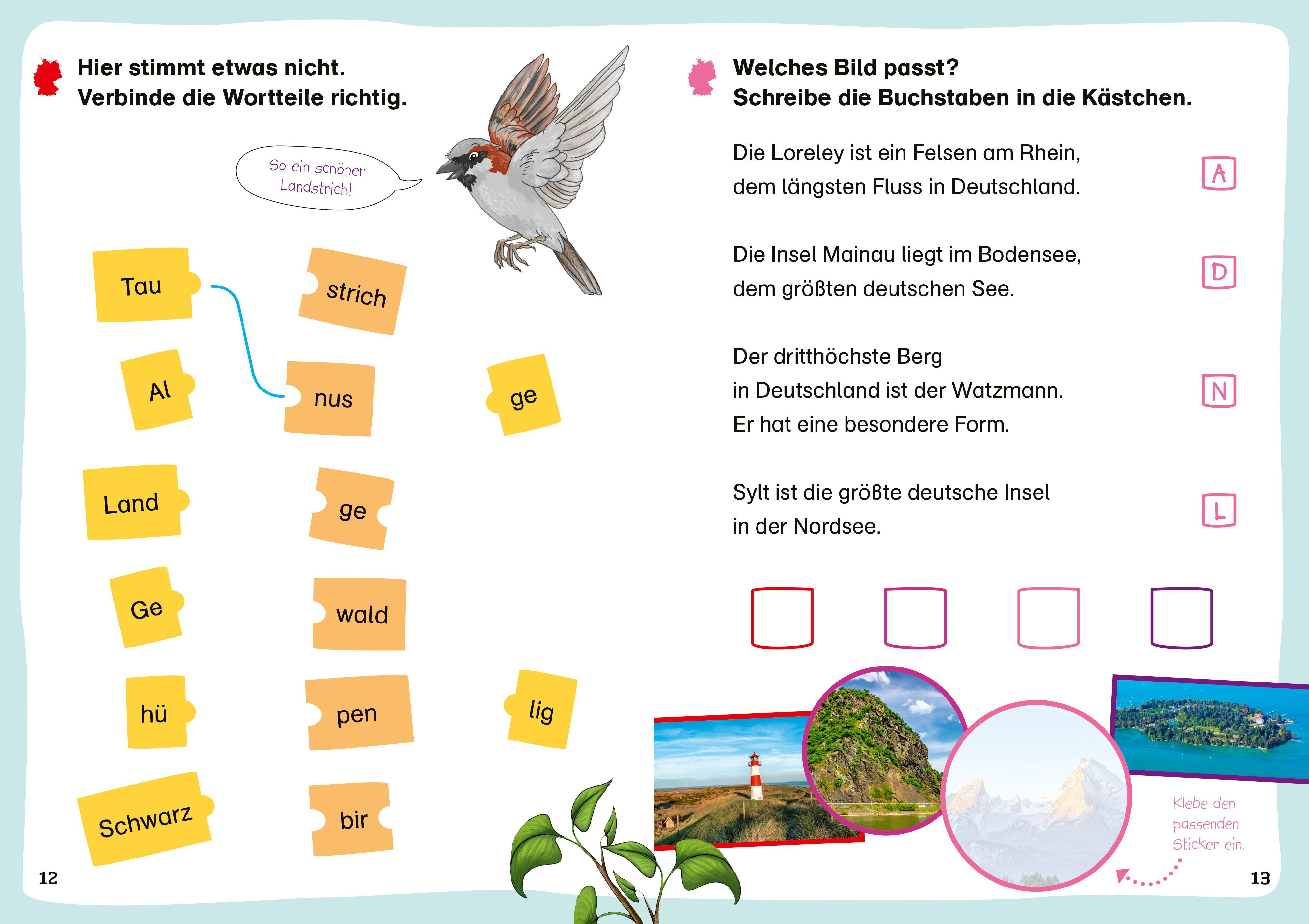 Beispielinhalt (Bild) WAS IST WAS Erstes Leserätsel. Deutschland
