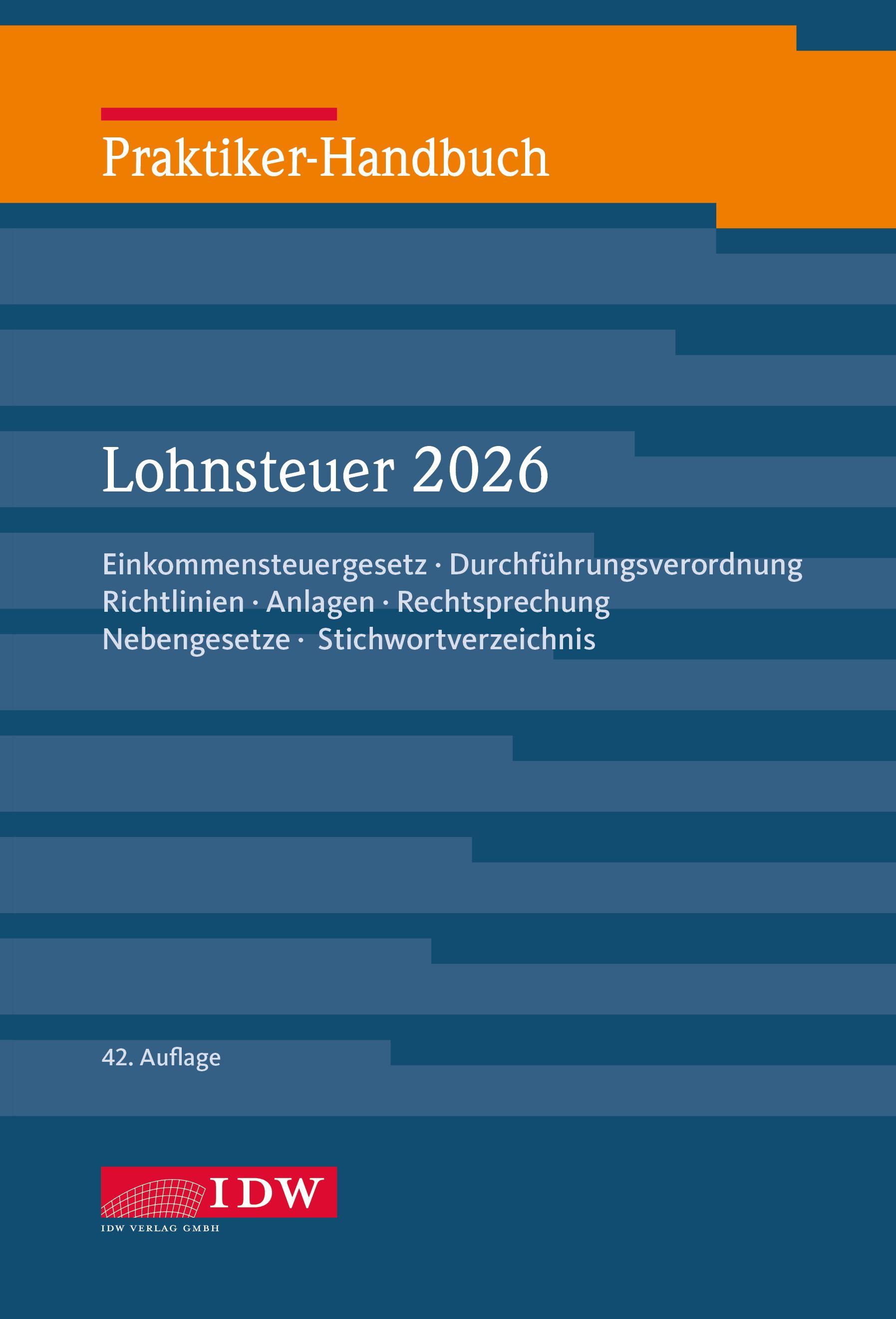 Vorderes Coverbild Praktiker-Handbuch Lohnsteuer 2026, 42.Auflage