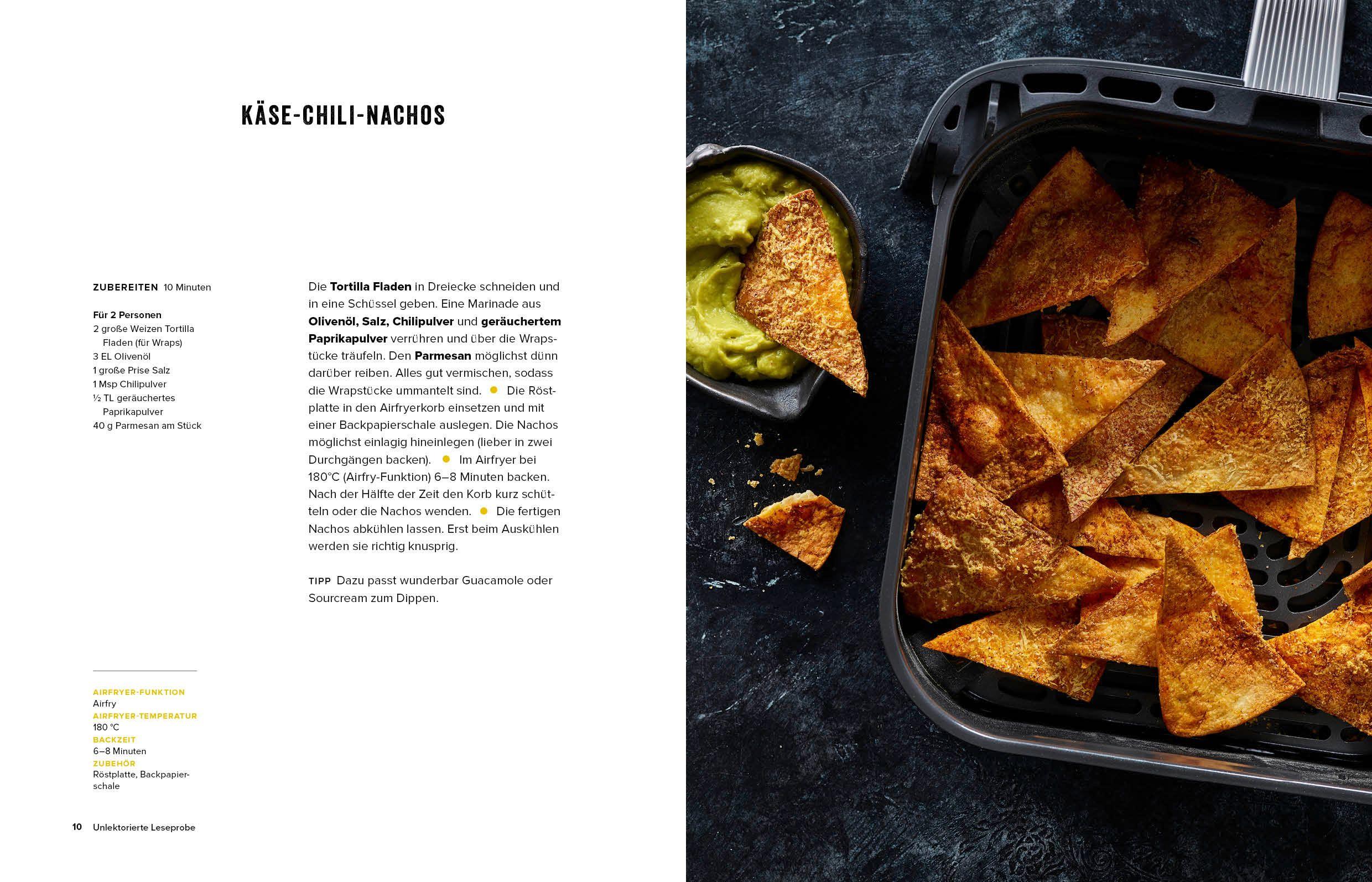 Beispielinhalt (Bild) Airfryer-Blitzrezepte Backen