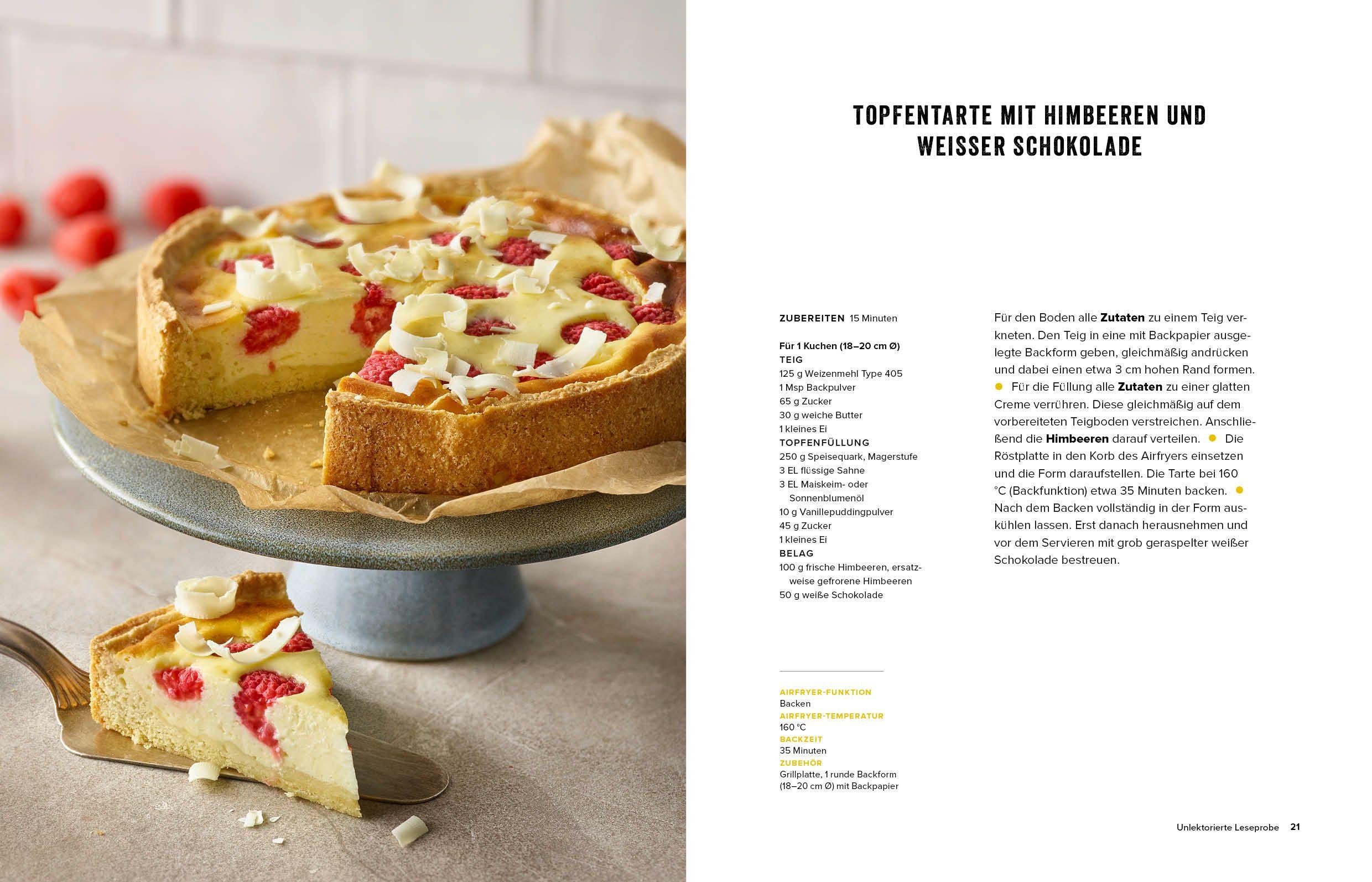 Beispielinhalt (Bild) Airfryer-Blitzrezepte Backen