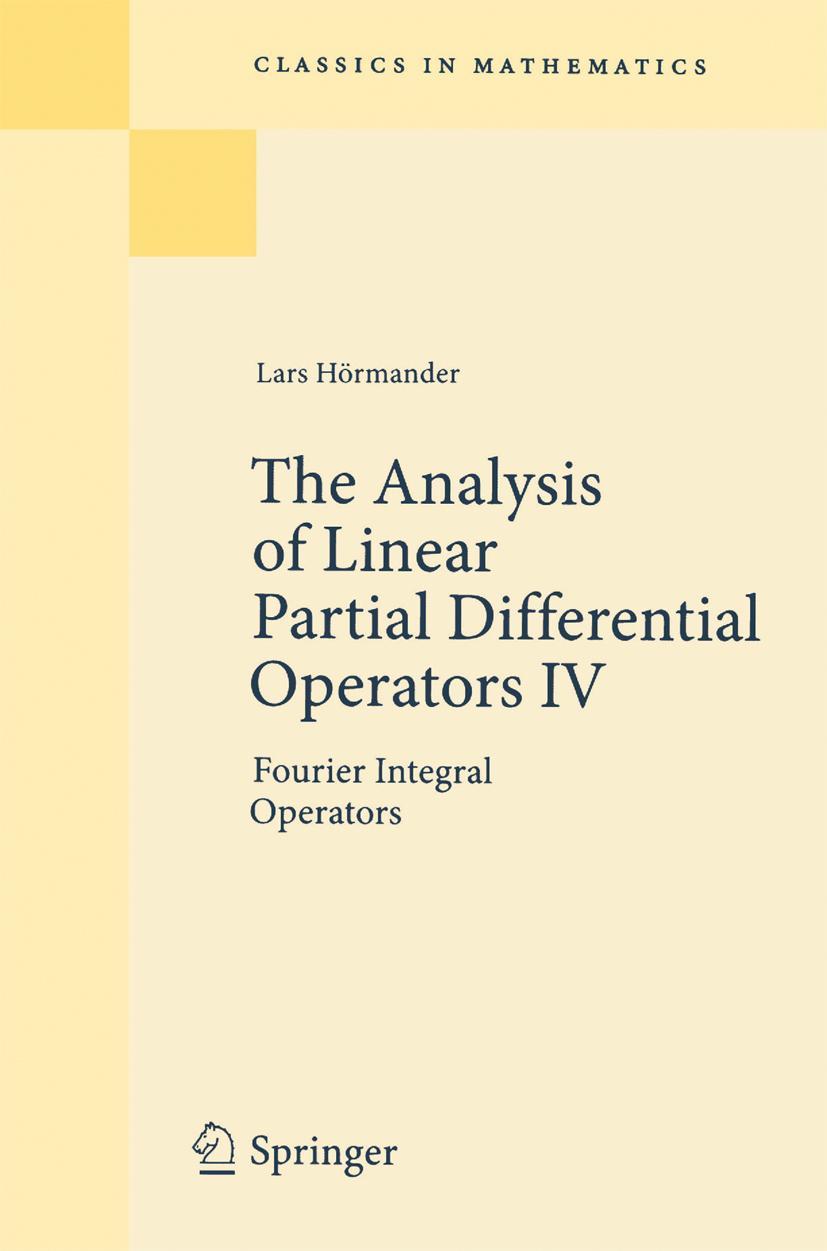 Vorderes Coverbild The Analysis of Linear Partial Differential Operators IV