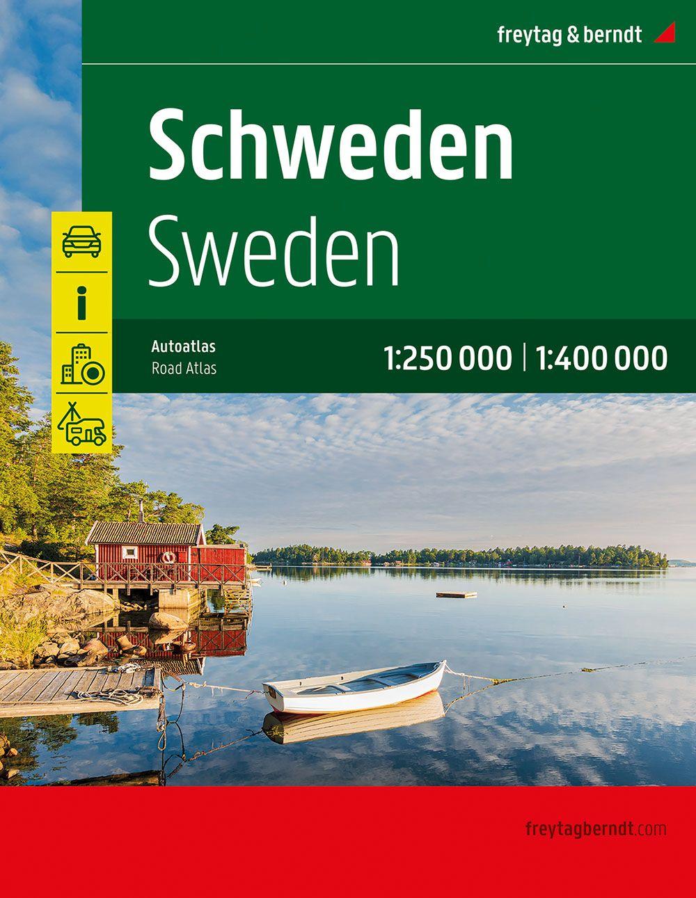 Vorderes Coverbild freytag & berndt Autoatlas Schweden. 1:250.000