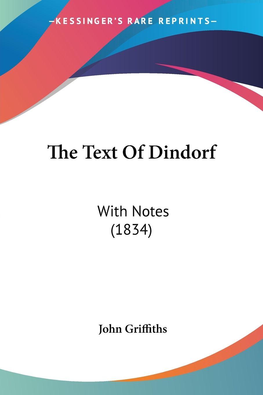 Vorderes Coverbild The Text Of Dindorf