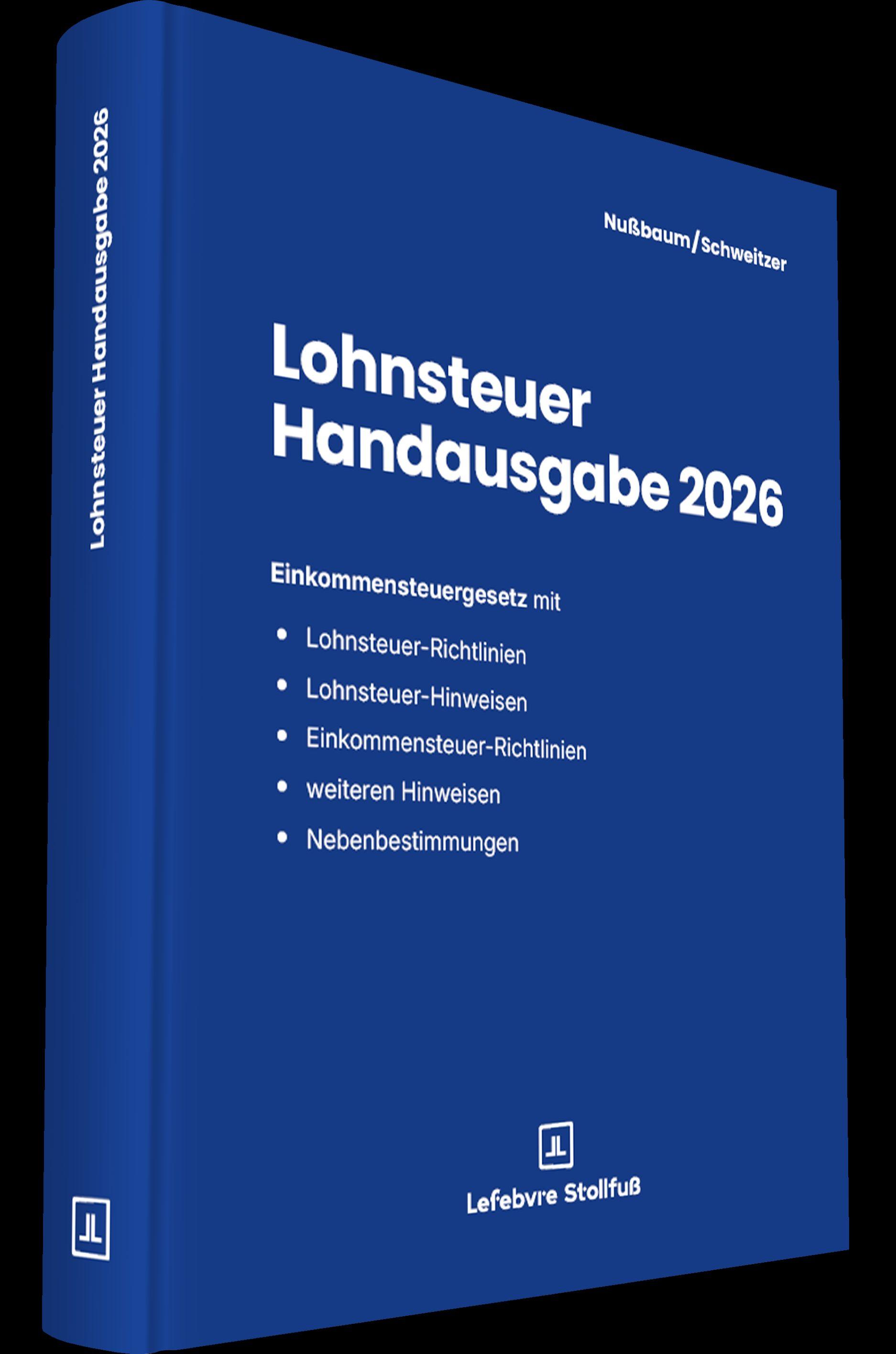 Vorderes Coverbild Lohnsteuer Handausgabe 2026