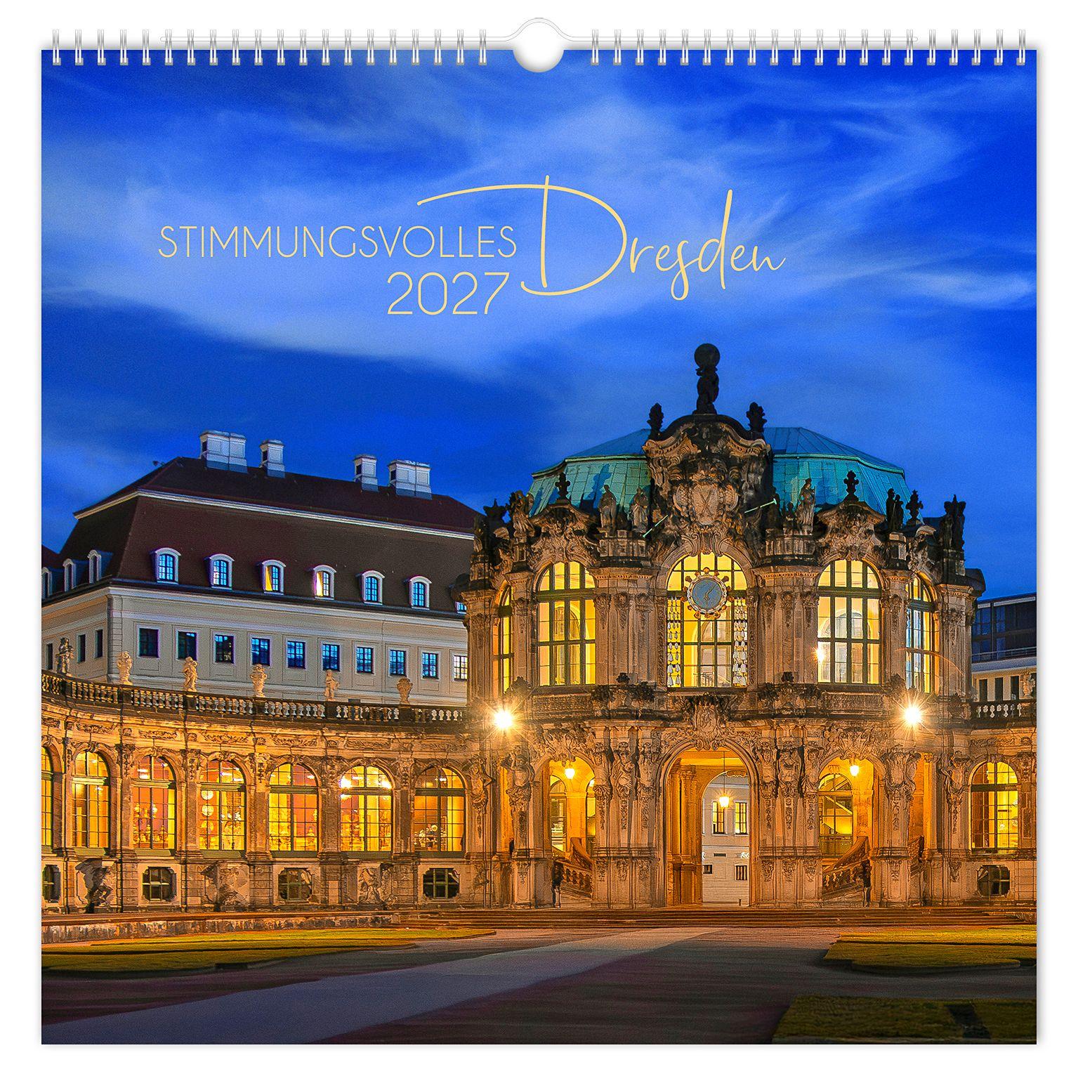 Vorderes Coverbild Kalender Stimmungsvolles Dresden 2027