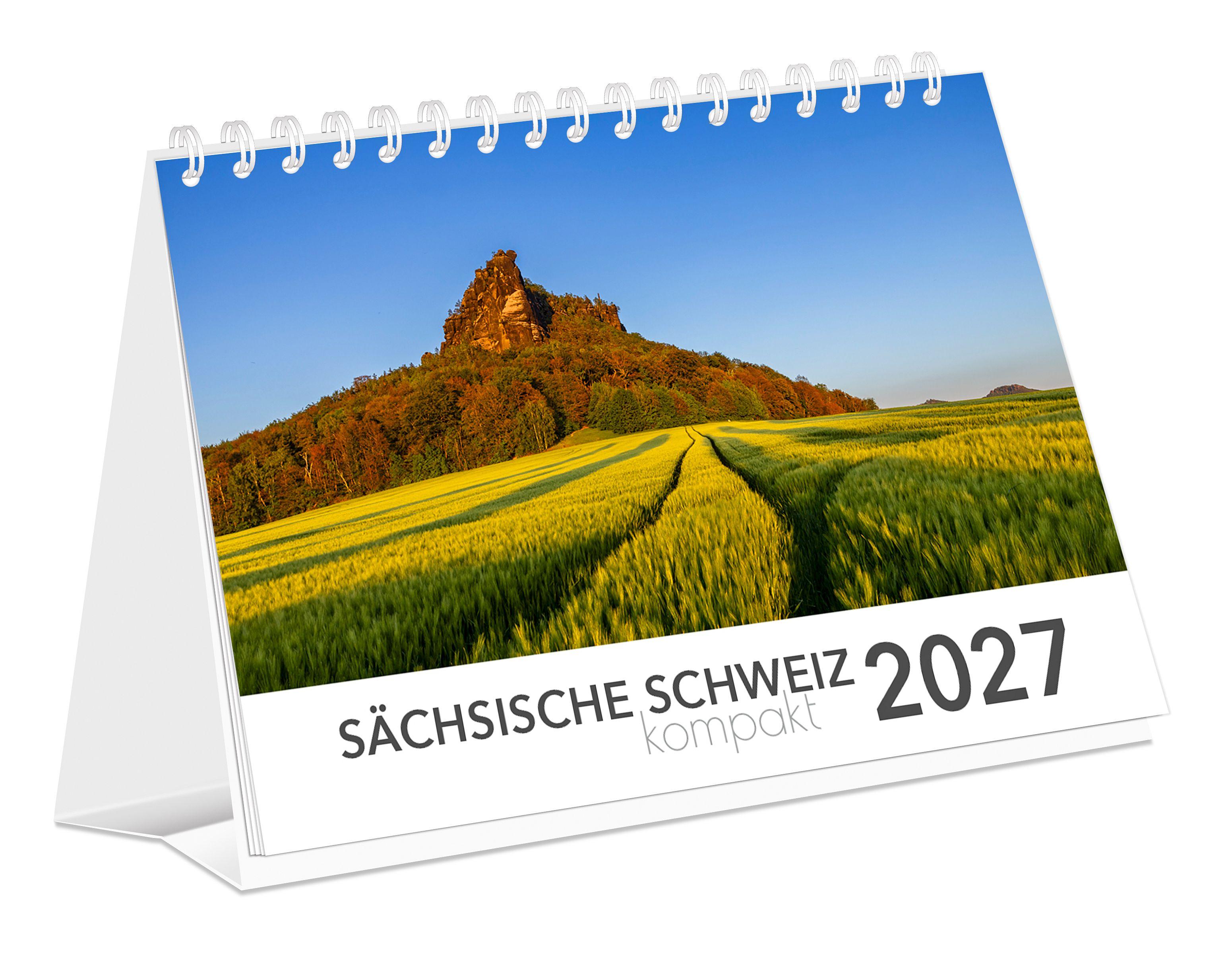 Vorderes Coverbild Kalender Sächsische Schweiz kompakt 2027