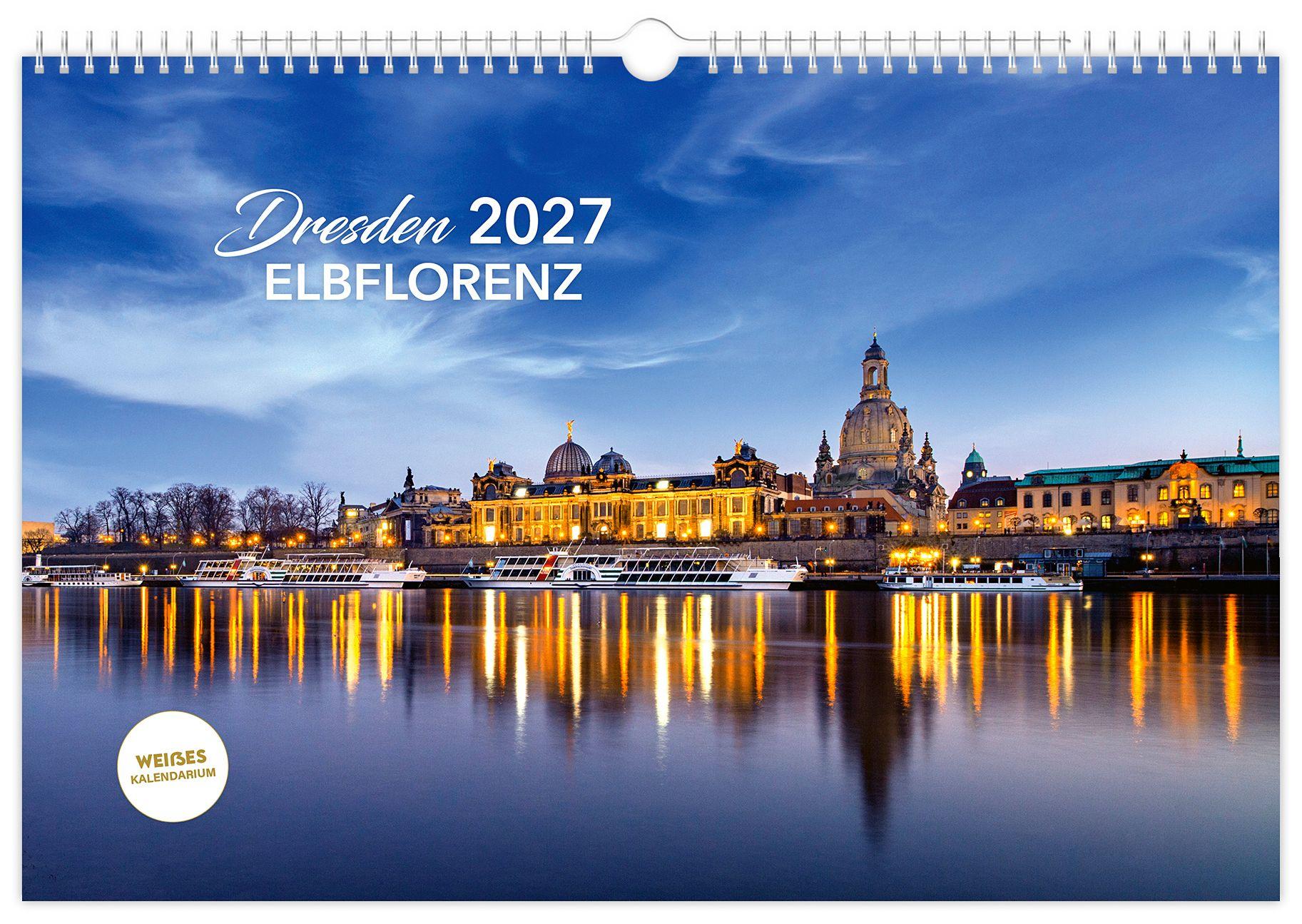 Vorderes Coverbild Kalender Dresden Elbflorenz 2027