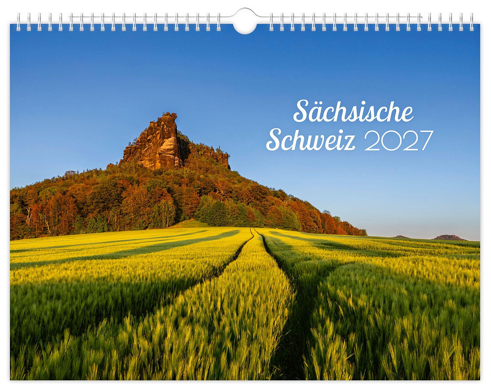 Vorderes Coverbild Kalender Sächsische Schweiz 2027