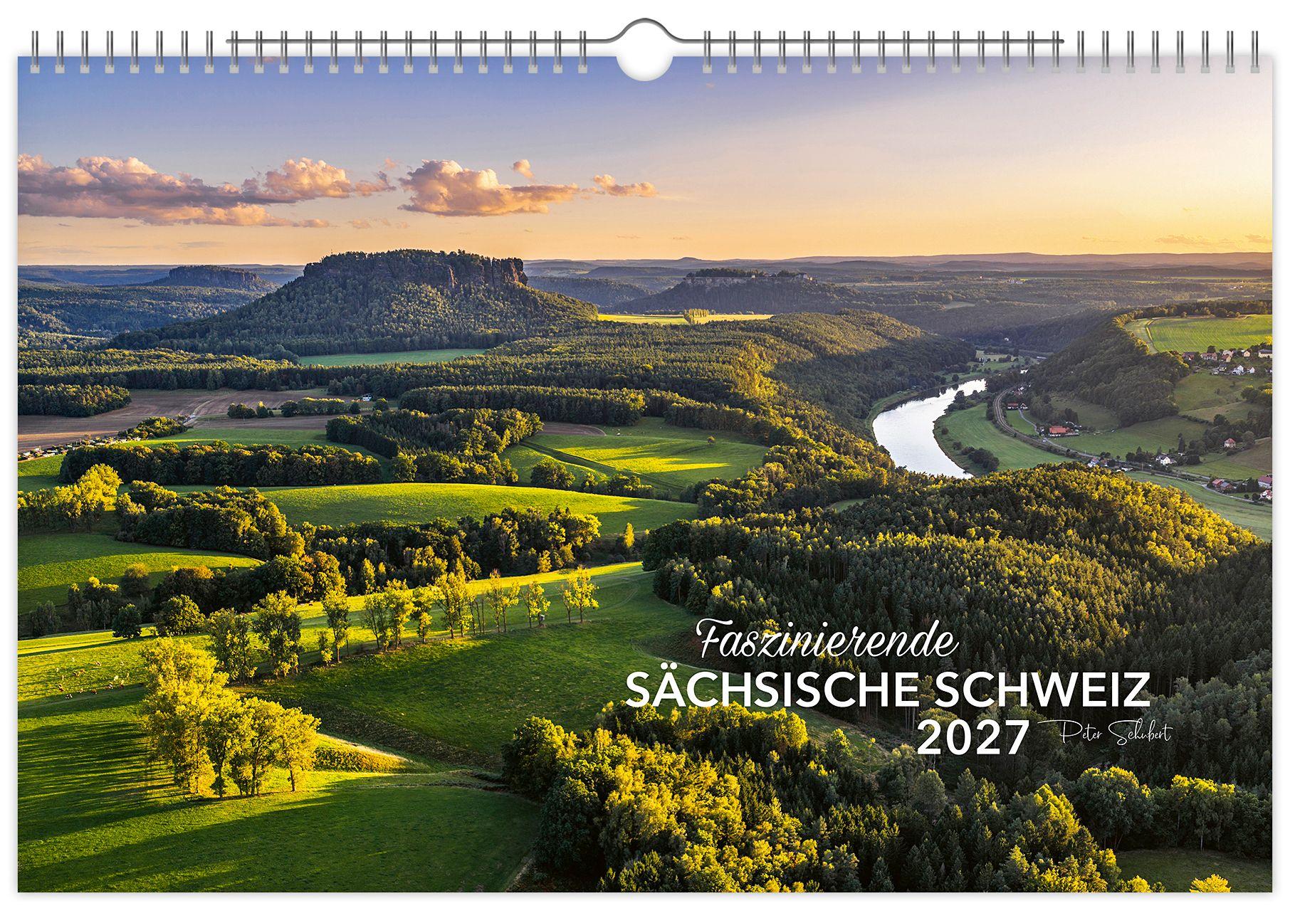 Vorderes Coverbild Kalender Faszinierende Sächsische Schweiz 2027