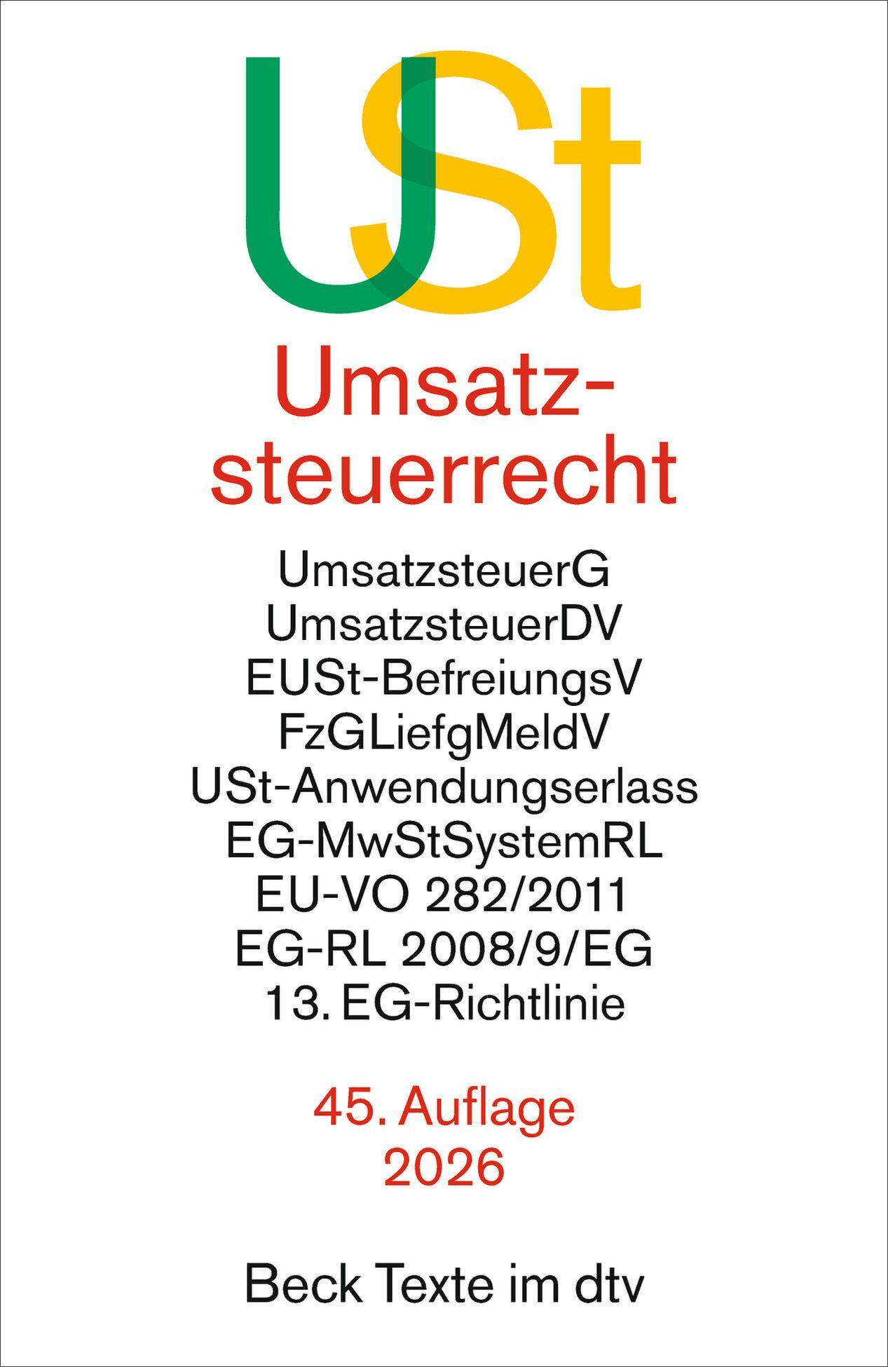 Vorderes Coverbild Umsatzsteuerrecht. USt