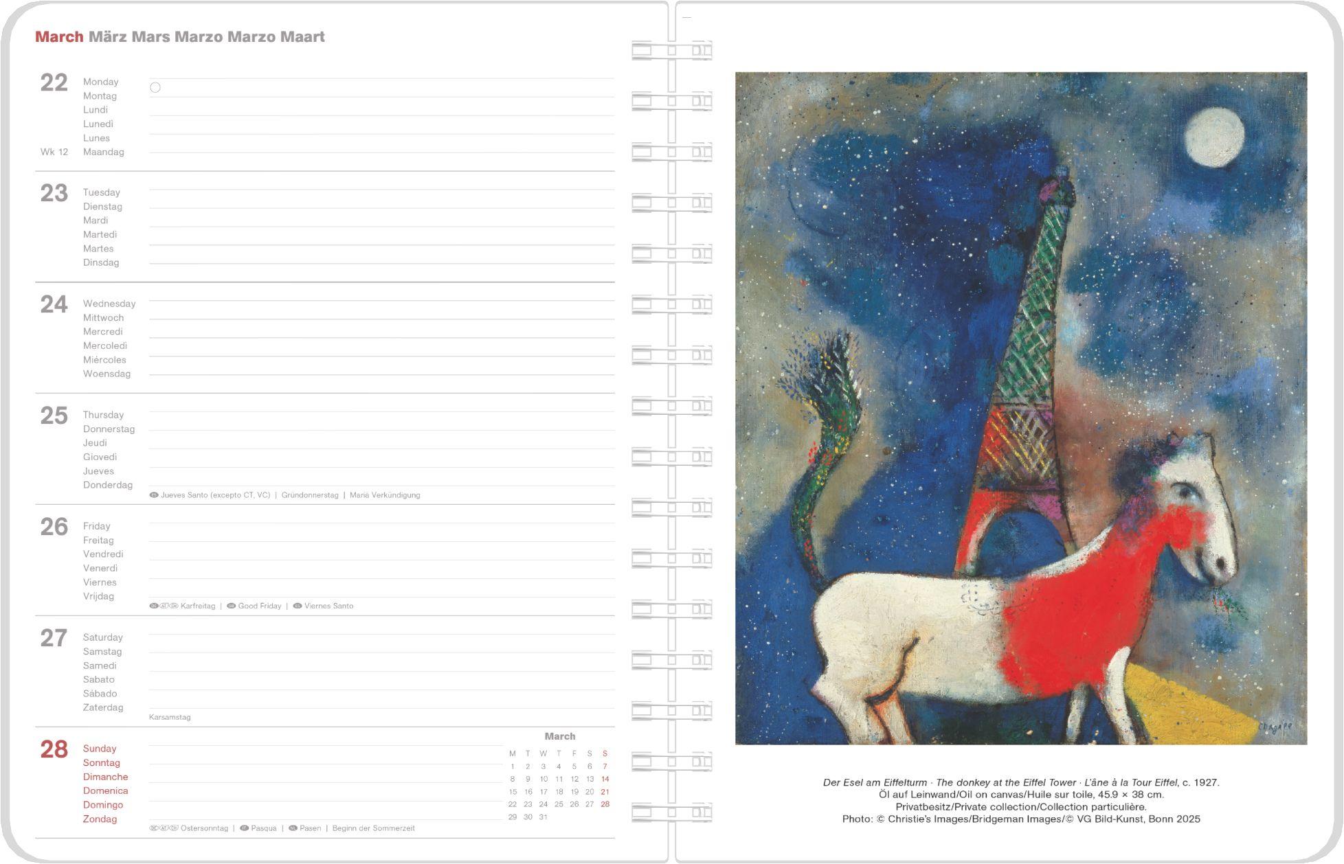 Beispielinhalt (Bild) Marc Chagall Diary 2027