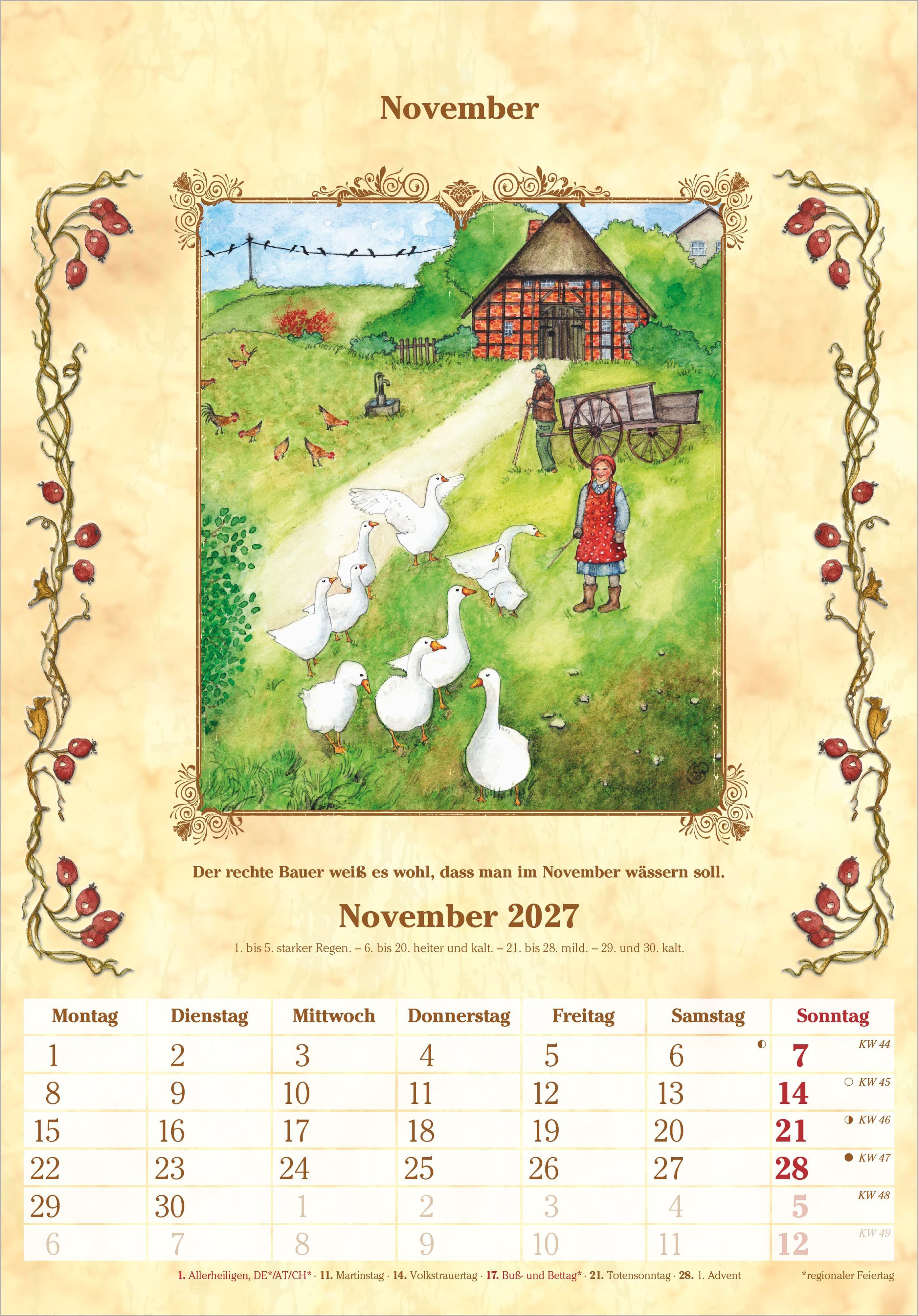 Beispielinhalt (Bild) Bauernkalender 2027