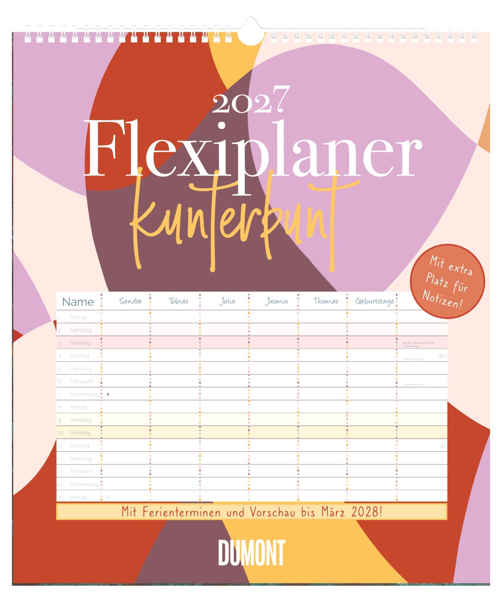 Vorderes Coverbild Flexiplaner kunterbunt 2027