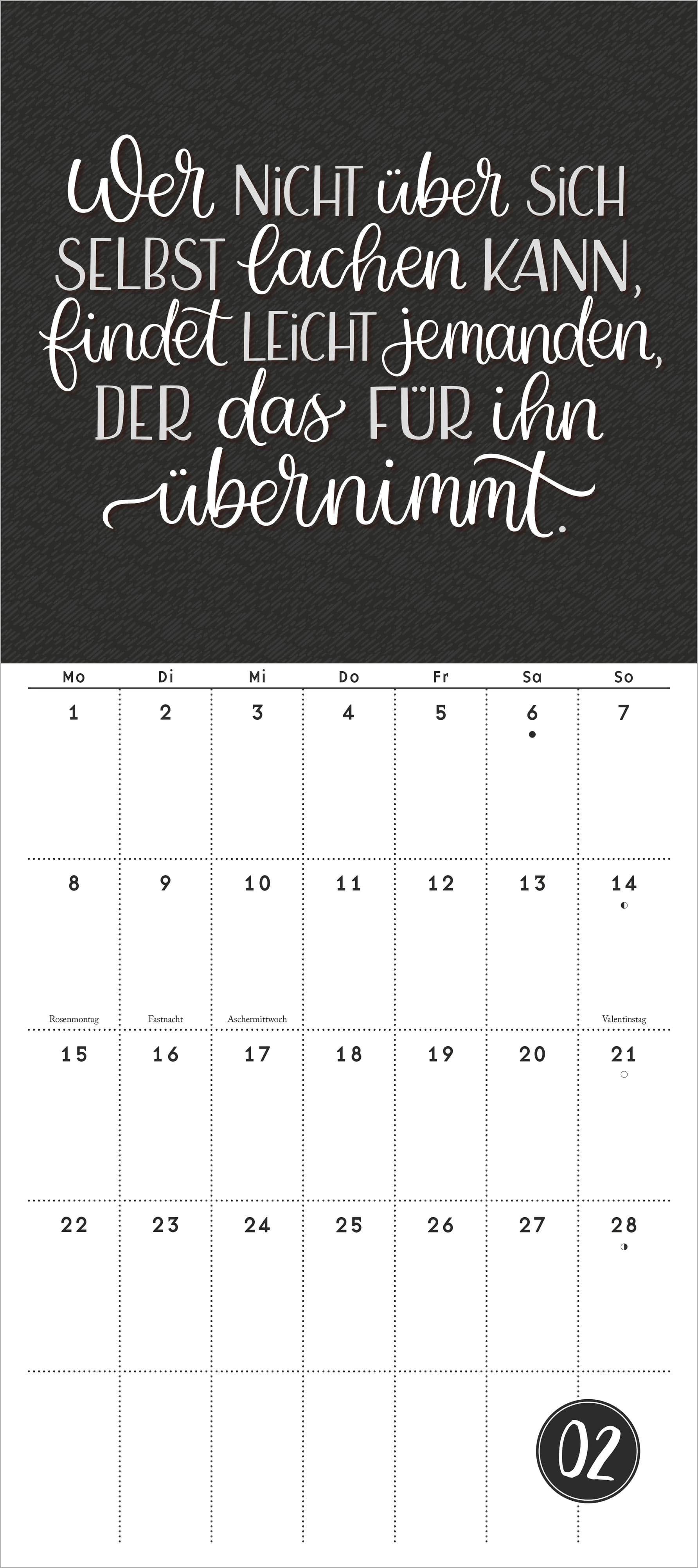 Beispielinhalt (Bild) Funny Quotes Notizkalender 2027