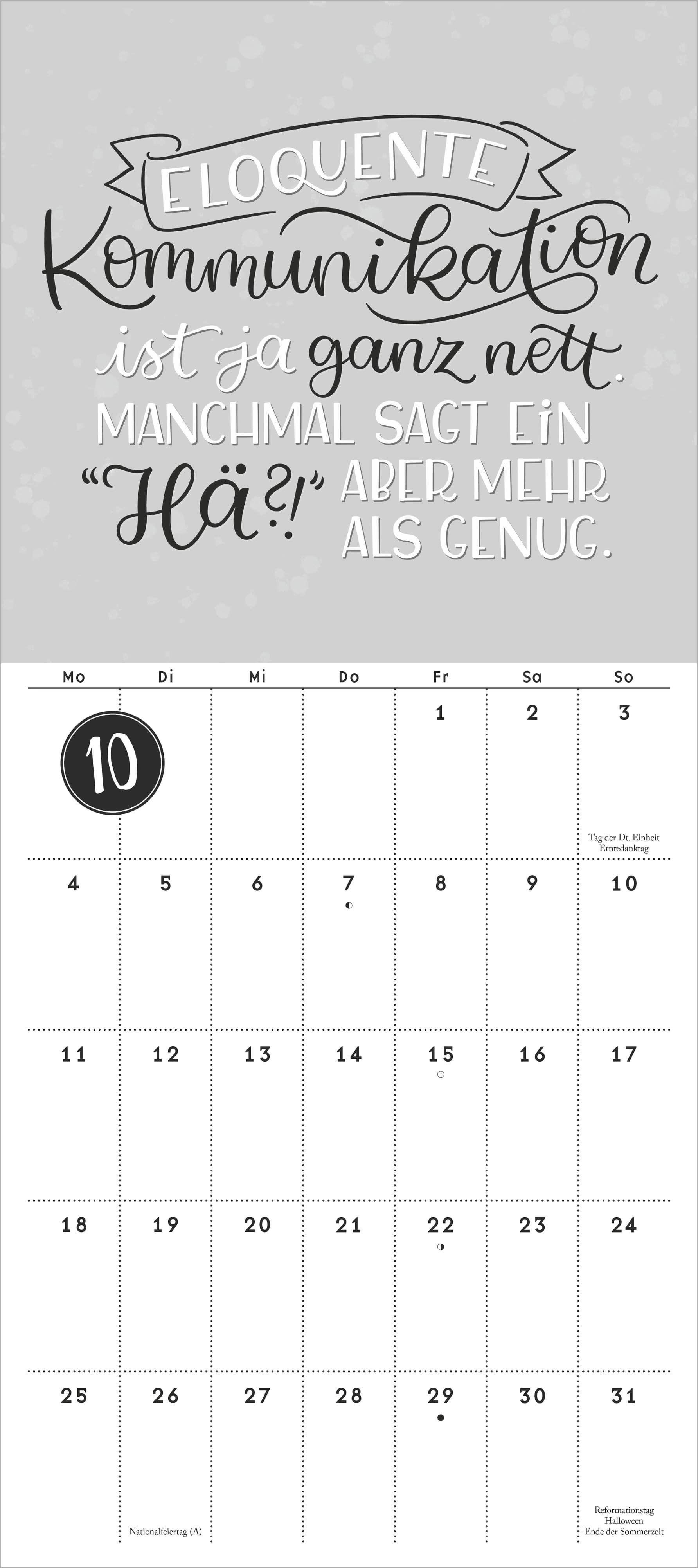 Beispielinhalt (Bild) Funny Quotes Notizkalender 2027