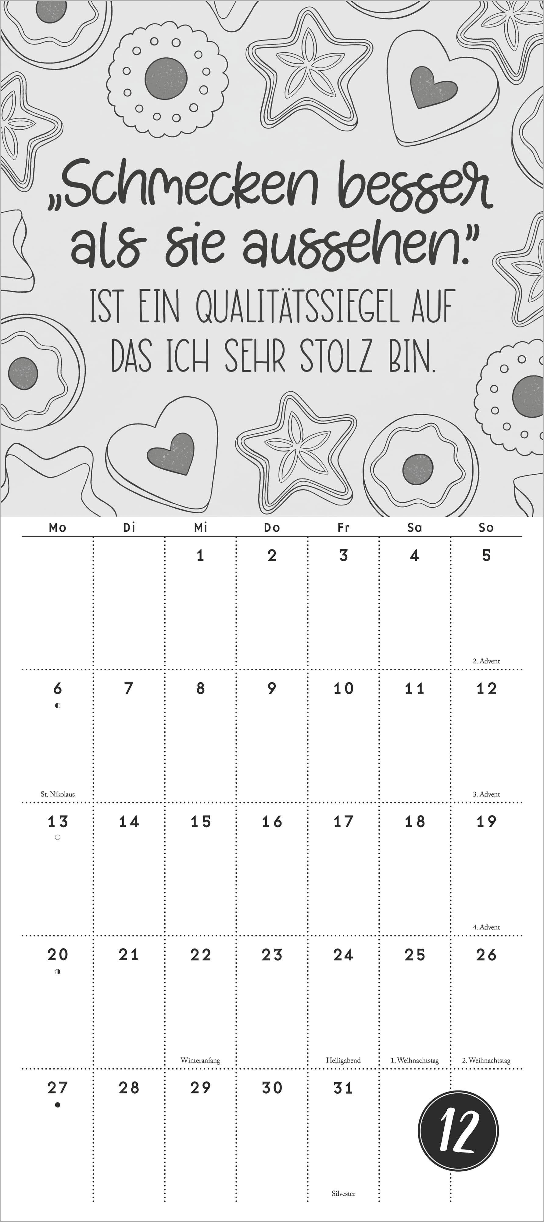 Beispielinhalt (Bild) Funny Quotes Notizkalender 2027
