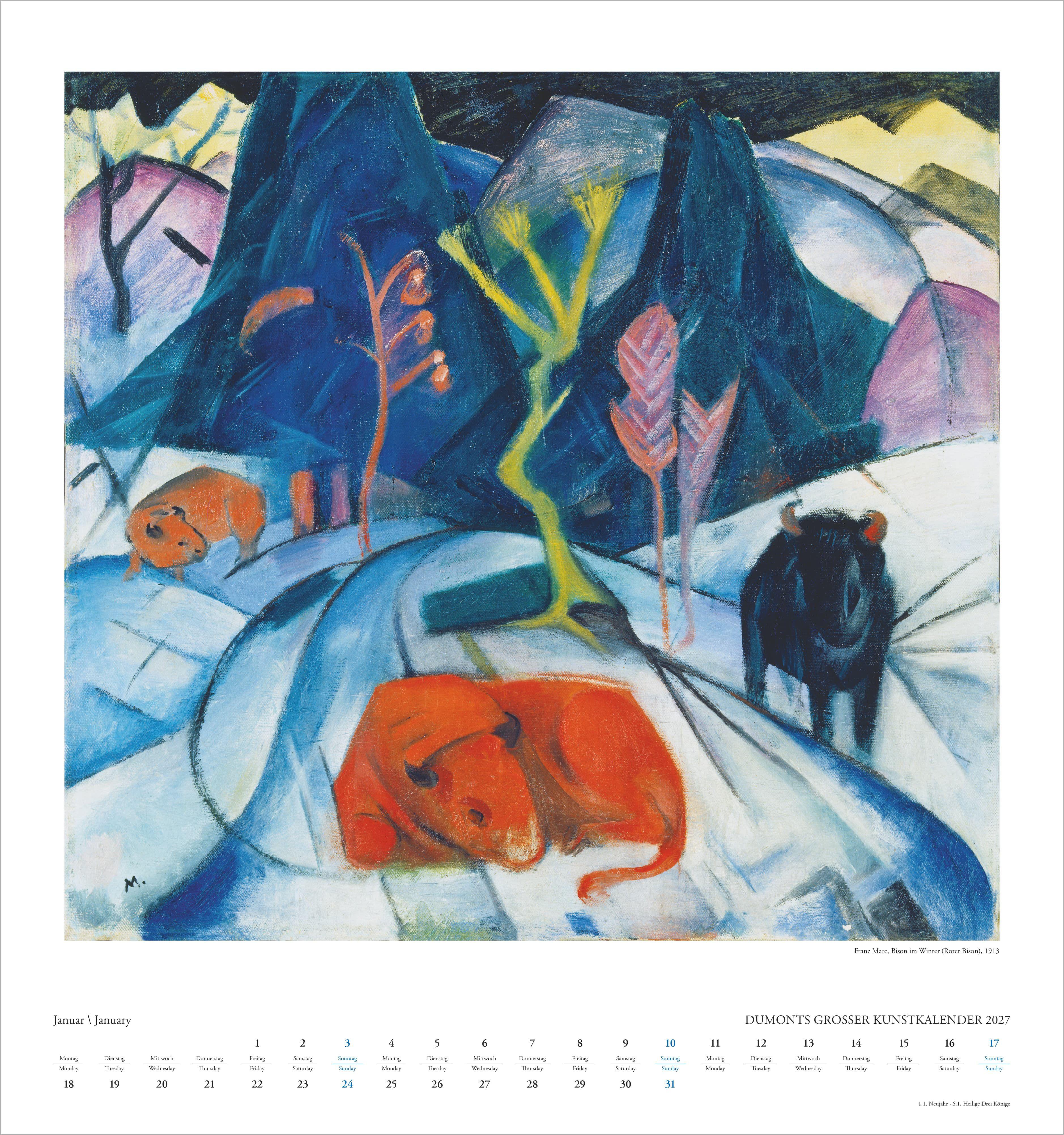 Beispielinhalt (Bild) DUMONTS Großer Kunstkalender 2027