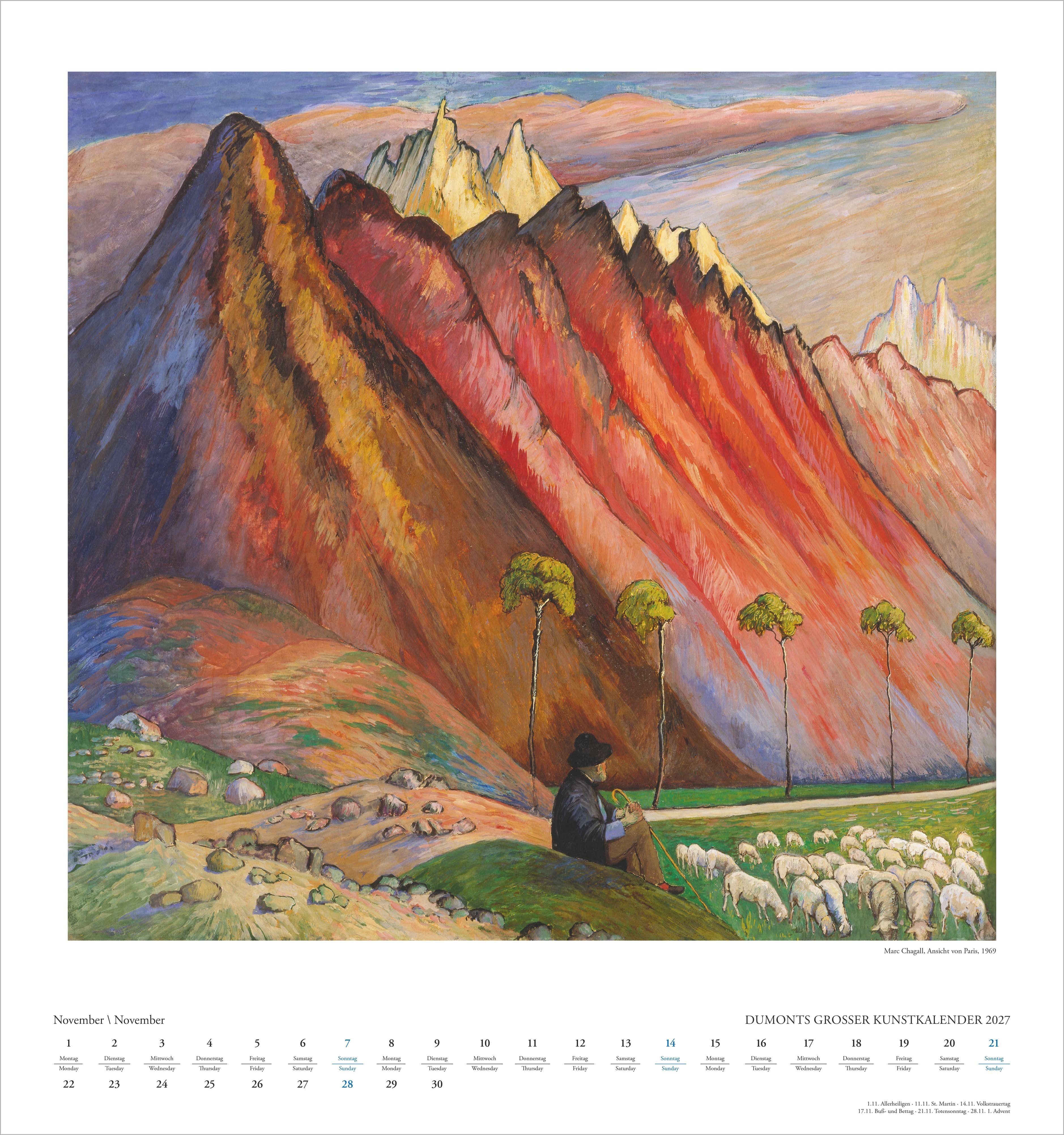 Beispielinhalt (Bild) DUMONTS Großer Kunstkalender 2027