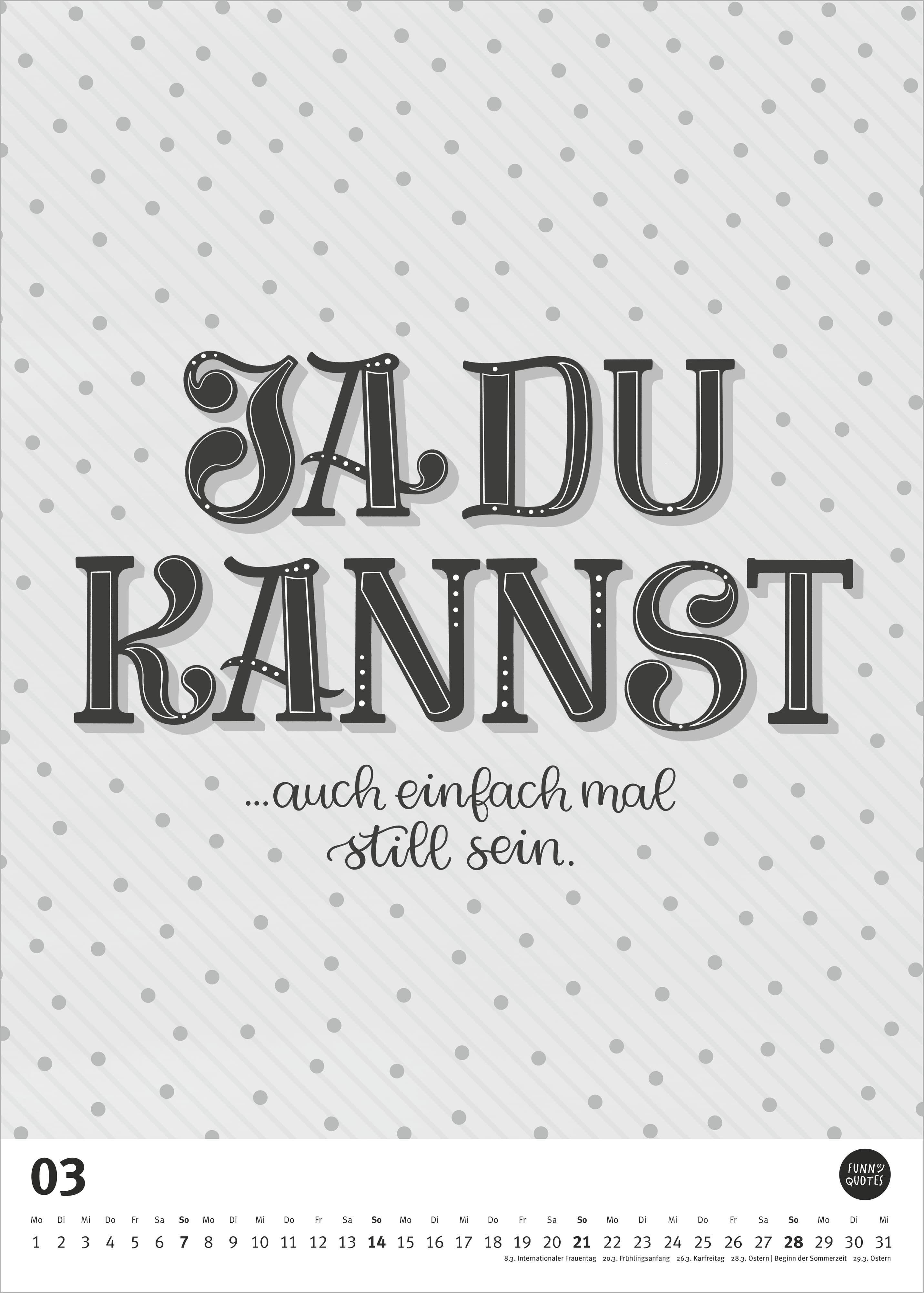 Beispielinhalt (Bild) Funny Quotes-Kalender 2027