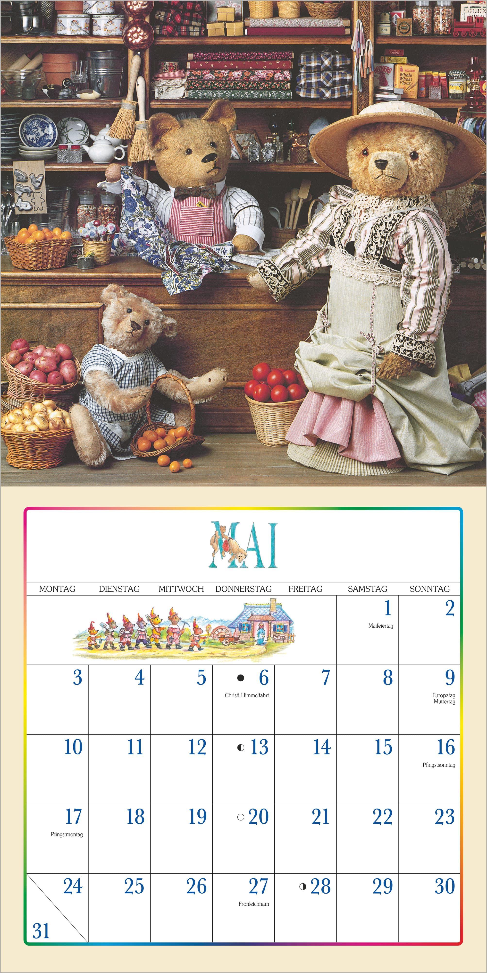 Beispielinhalt (Bild) Der Teddybär Kalender 2027