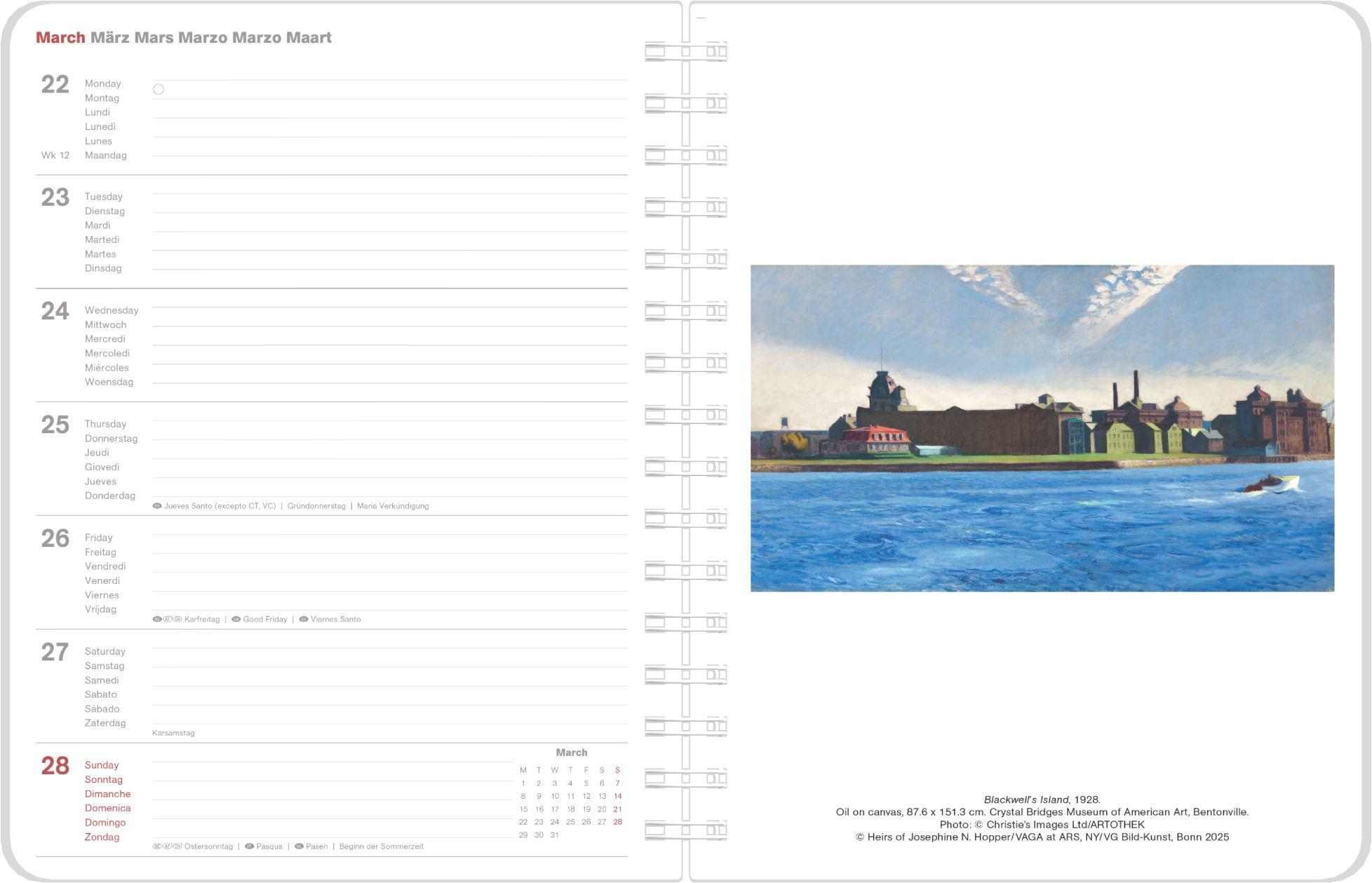 Beispielinhalt (Bild) Edward Hopper Diary 2027