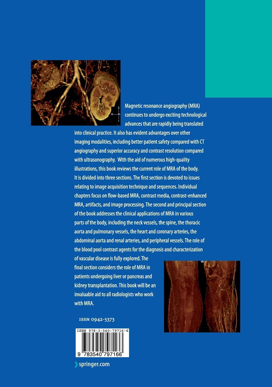 Rückseitencover MR Angiography of the Body