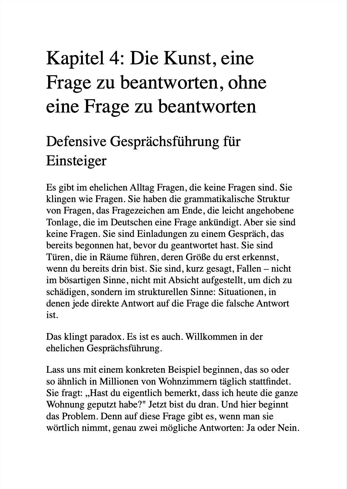 Beispielinhalt (Bild) WIE MAN SEINE EHEFRAU NICHT LOSWIRD?!