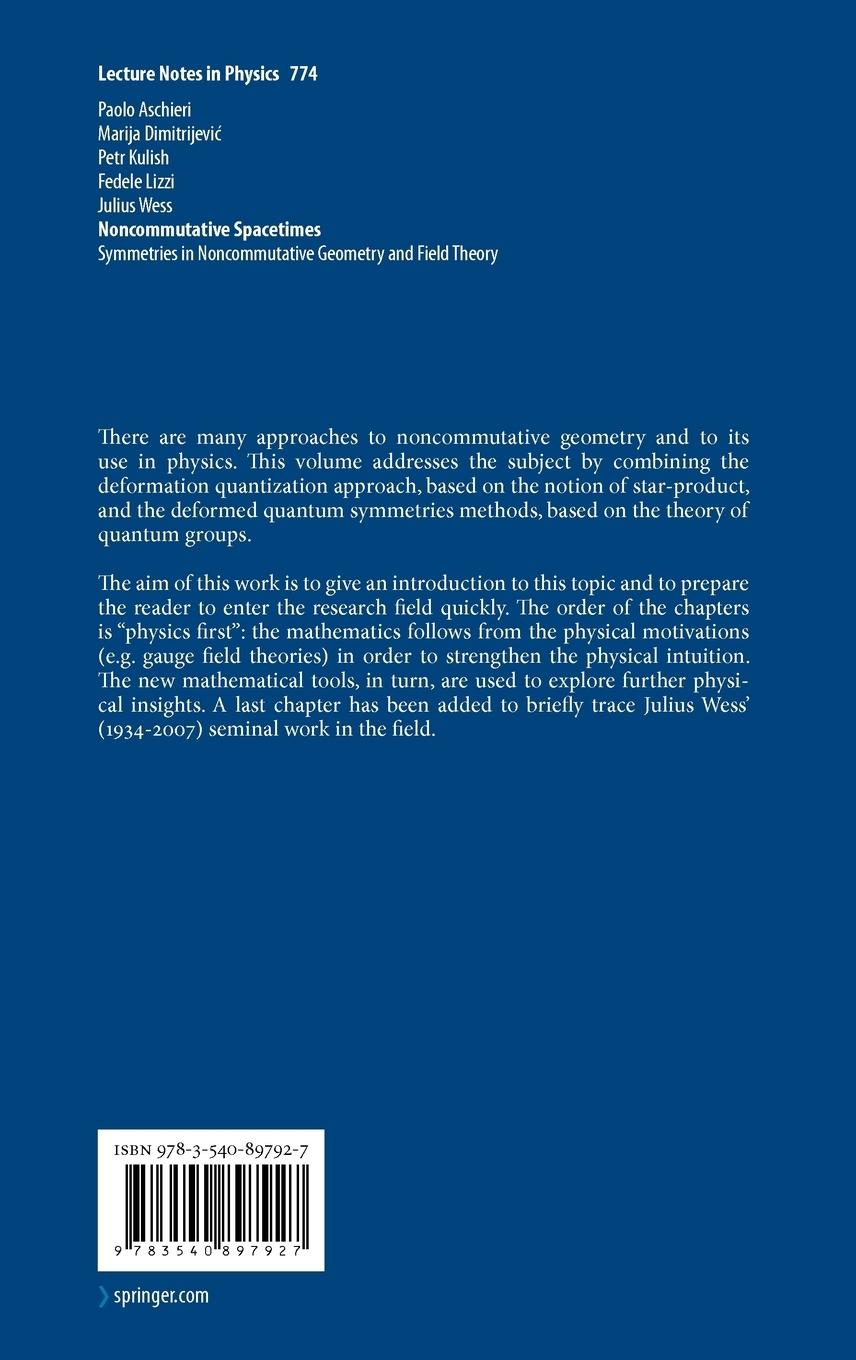 Rückseitencover Noncommutative Spacetimes
