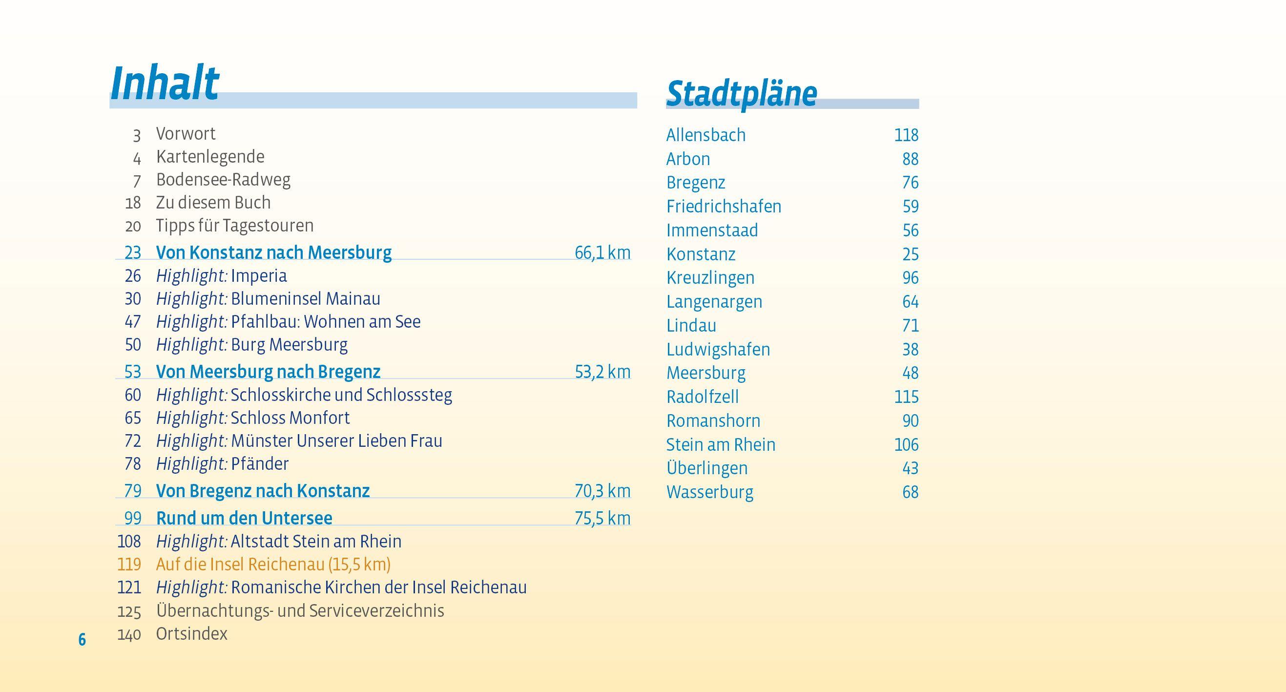 Beispielinhalt (Bild) Bodensee-Radweg