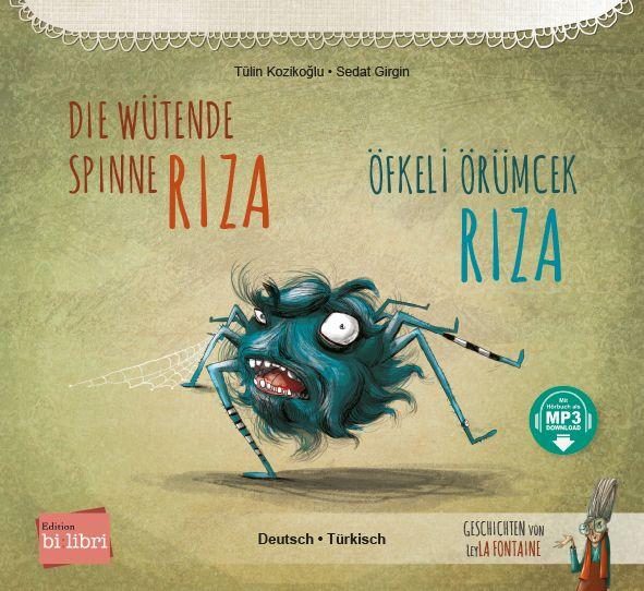 Vorderes Coverbild Die wütende Spinne Riza (Deutsch-Türkisch)
