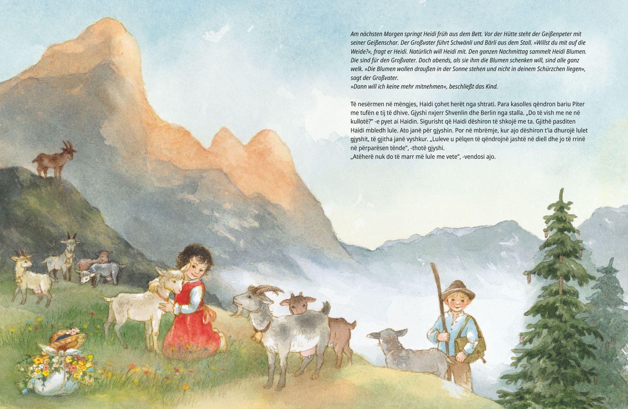 Beispielinhalt (Bild) Heidi (Deutsch-Albanisch)