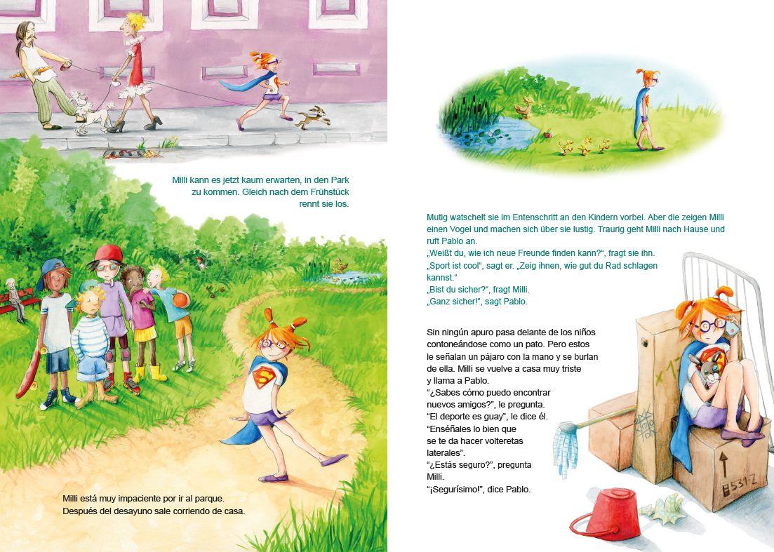 Beispielinhalt (Bild) Freunde gibt es überall (Deutsch-Spanisch)