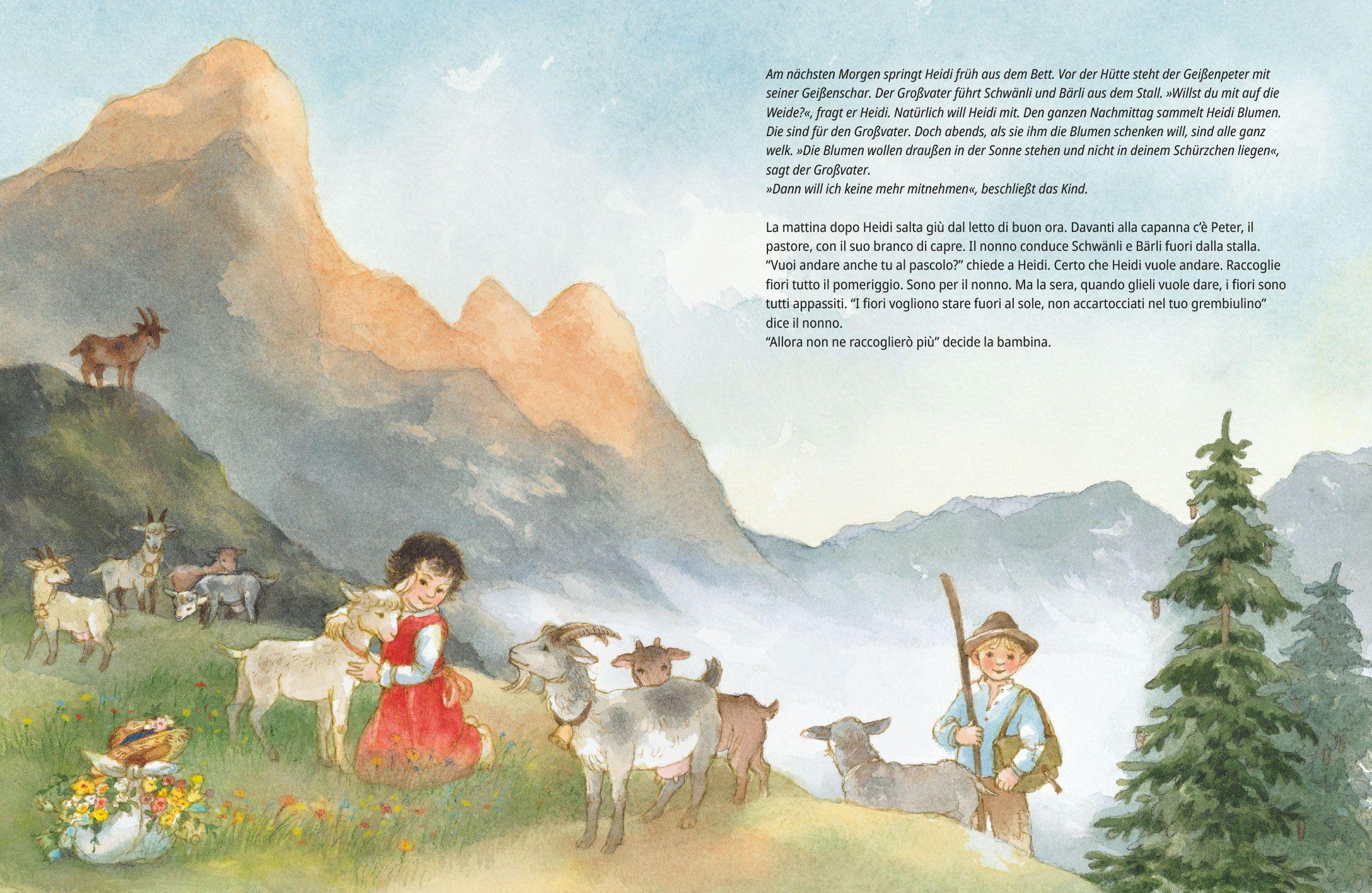 Beispielinhalt (Bild) Heidi (Deutsch-Italienisch)