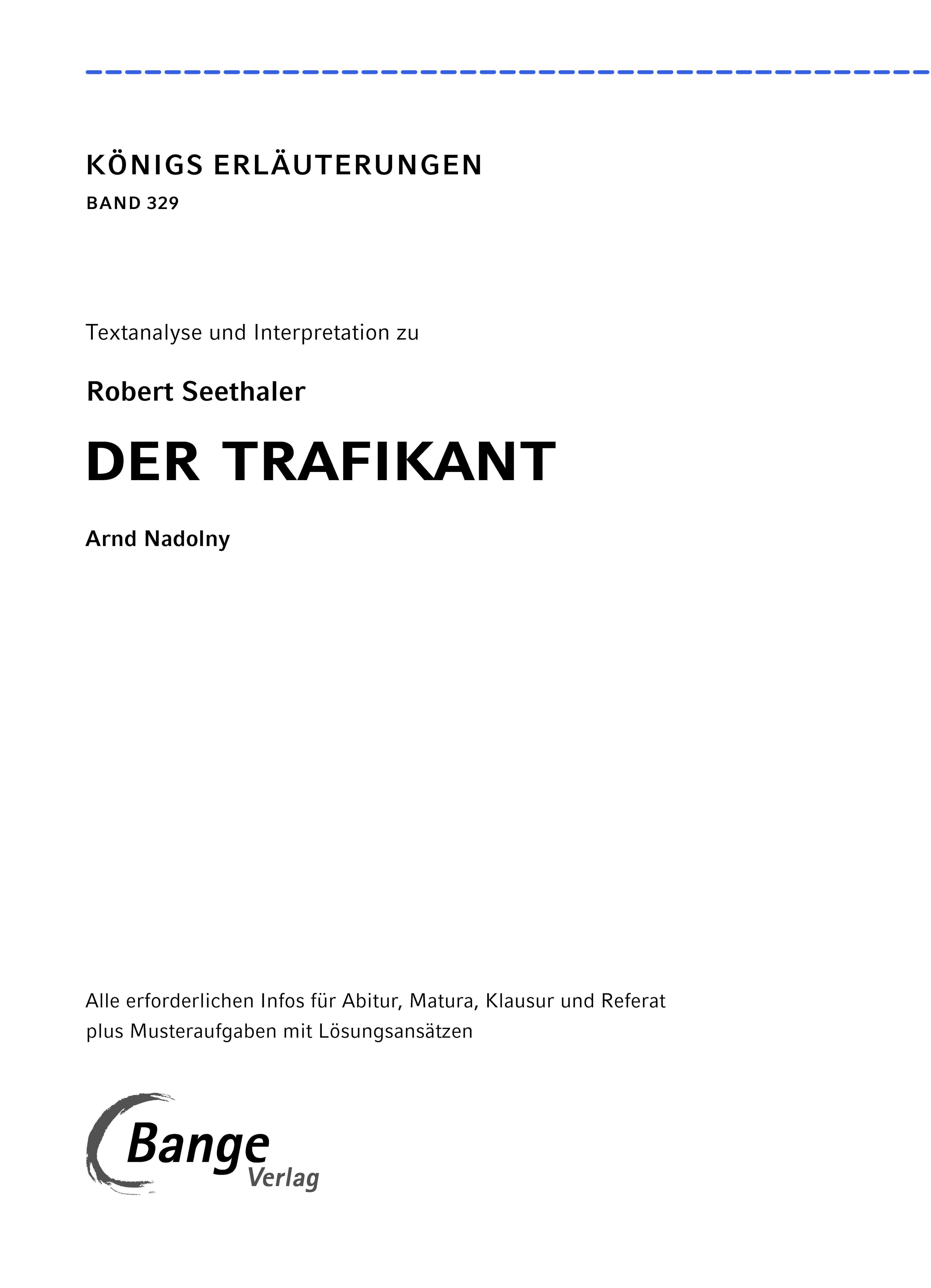 Beispielinhalt (Bild) Der Trafikant von Robert Seethaler - Textanalyse und Interpretation