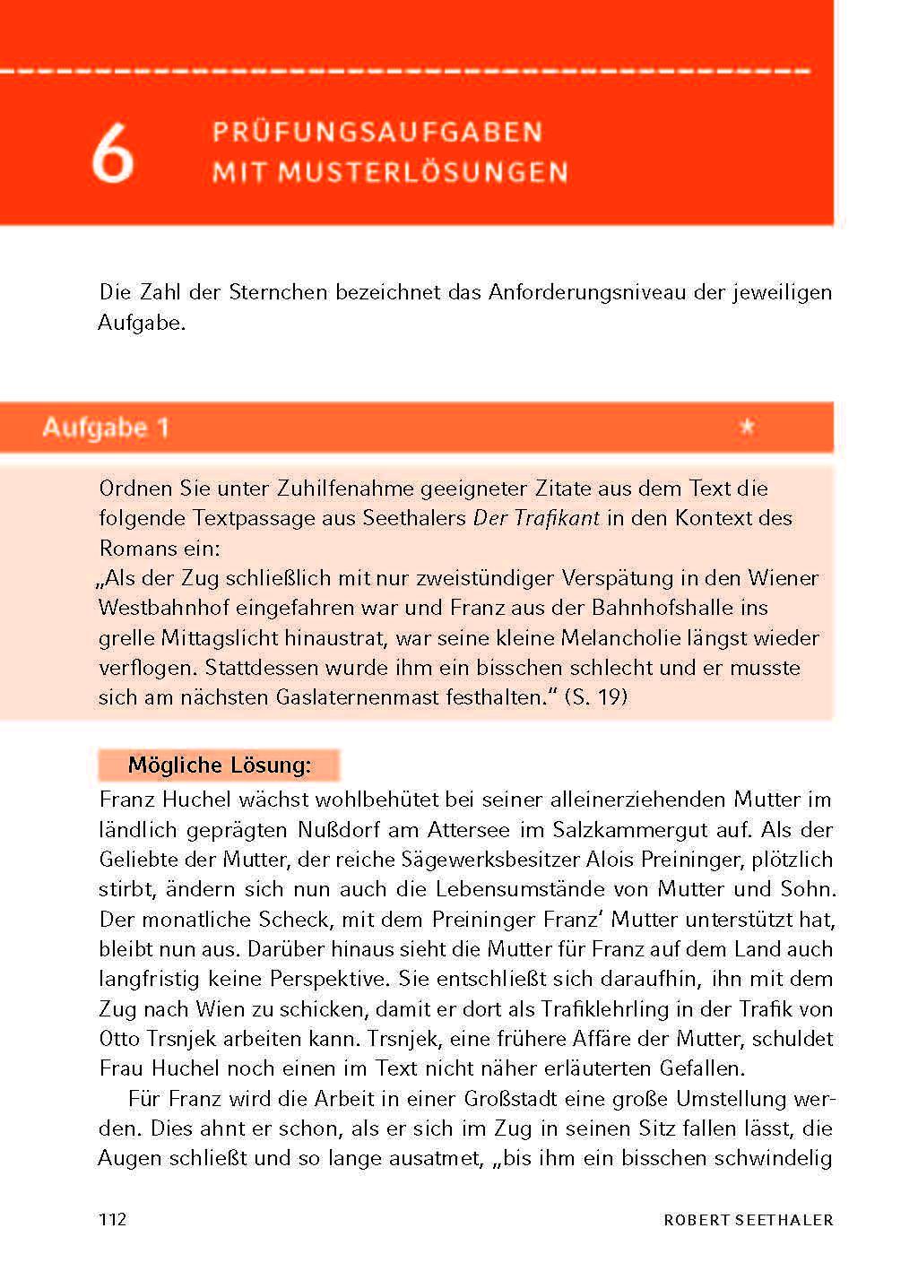 Beispielinhalt (Bild) Der Trafikant von Robert Seethaler - Textanalyse und Interpretation