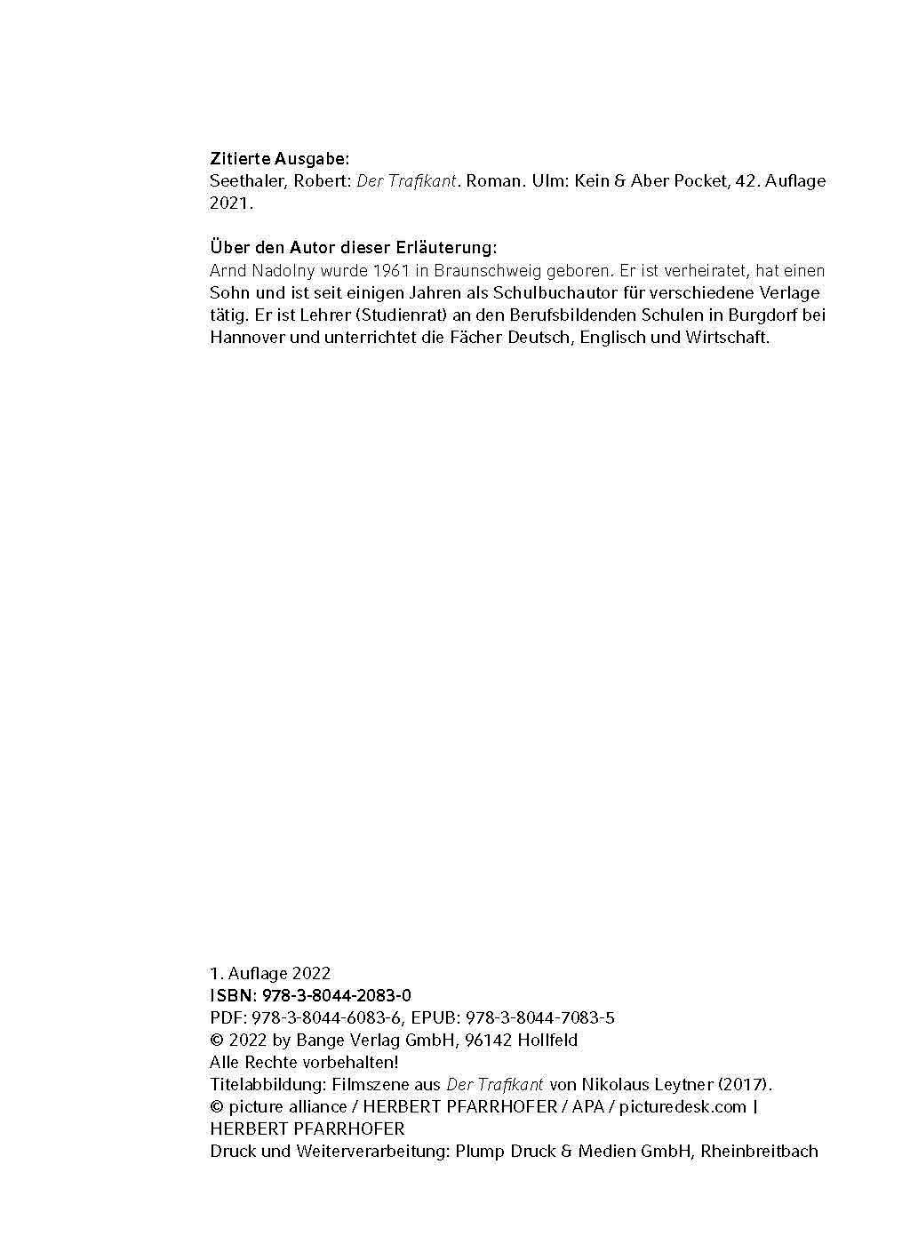 Beispielinhalt (Bild) Der Trafikant von Robert Seethaler - Textanalyse und Interpretation