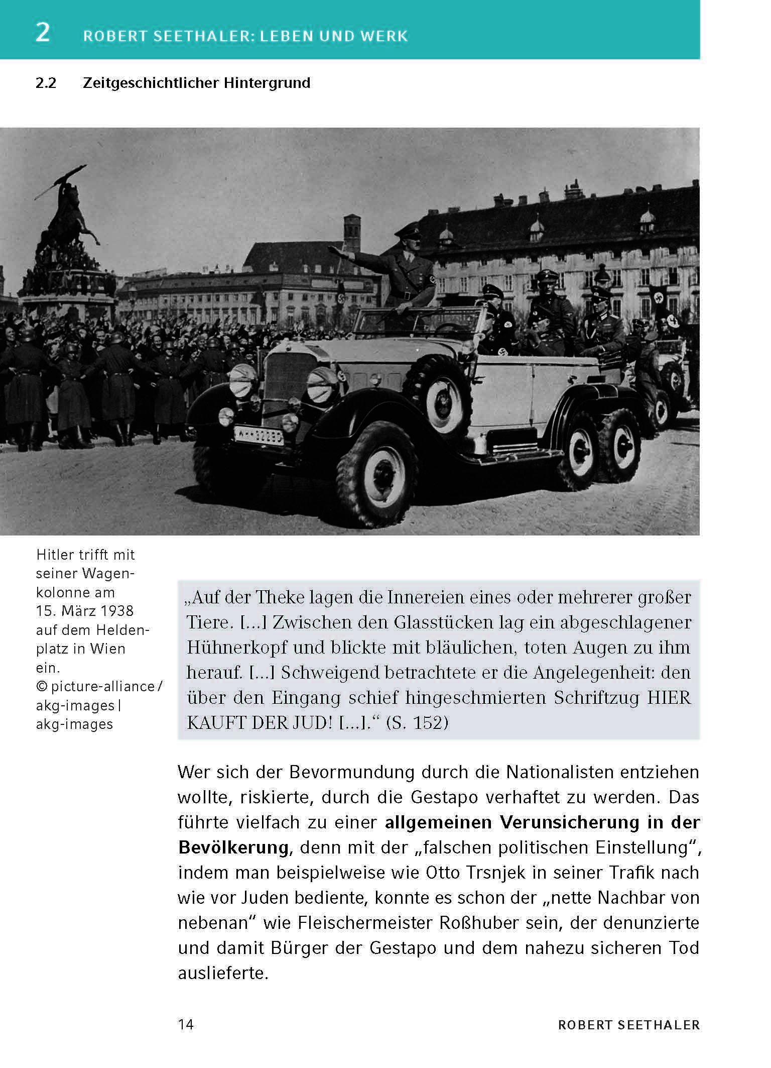 Beispielinhalt (Bild) Der Trafikant von Robert Seethaler - Textanalyse und Interpretation