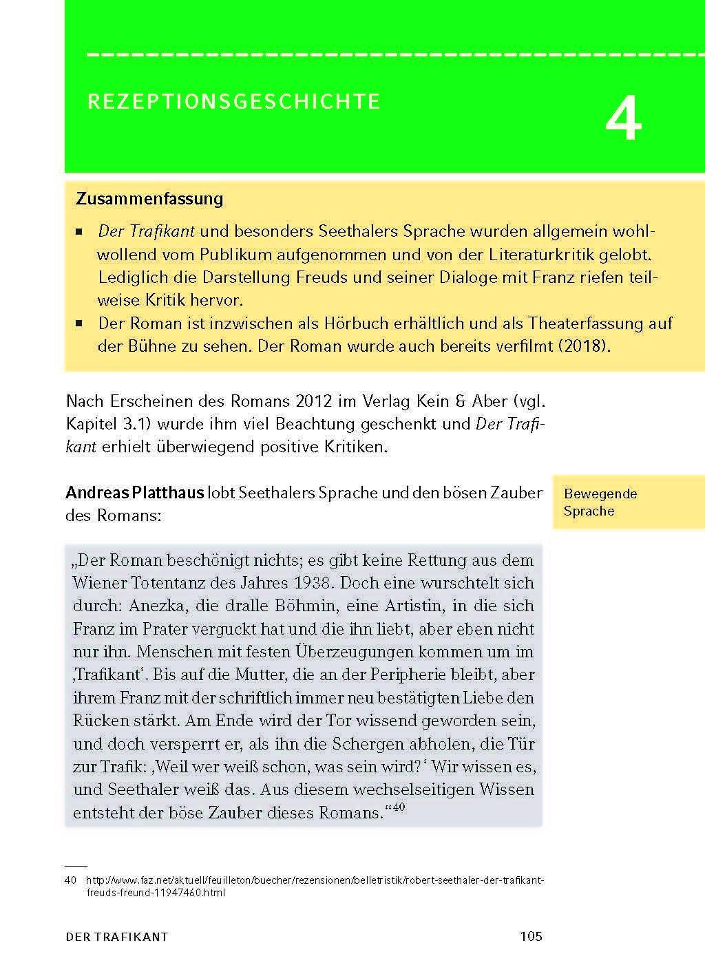 Beispielinhalt (Bild) Der Trafikant von Robert Seethaler - Textanalyse und Interpretation