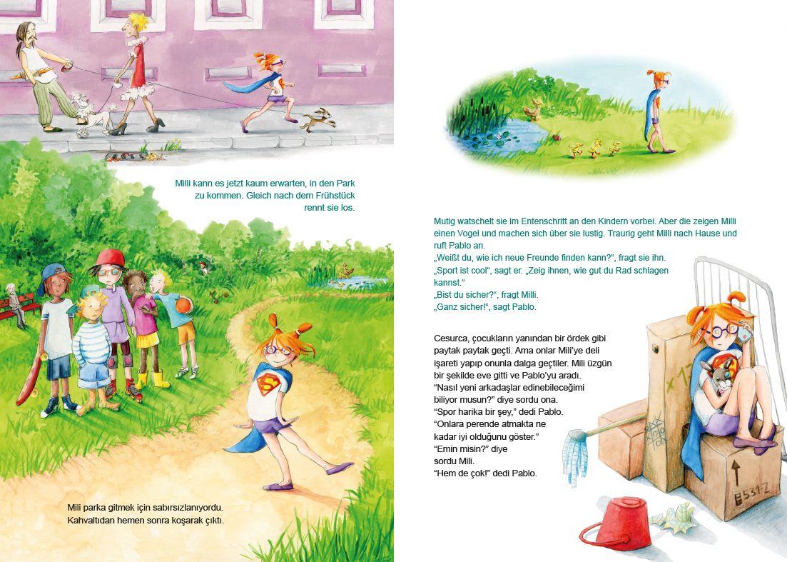 Beispielinhalt (Bild) Freunde gibt es überall (Deutsch-Türkisch)