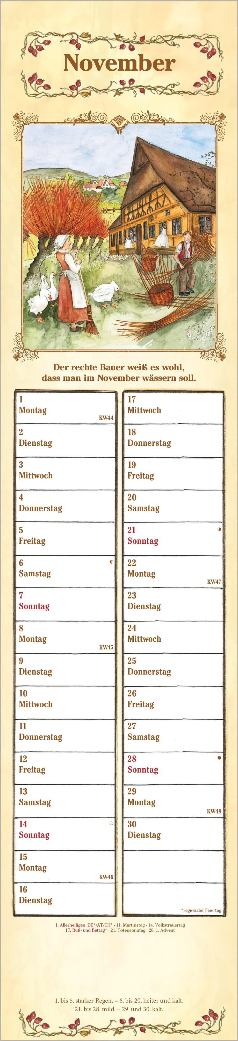 Beispielinhalt (Bild) Bauernkalender 2027