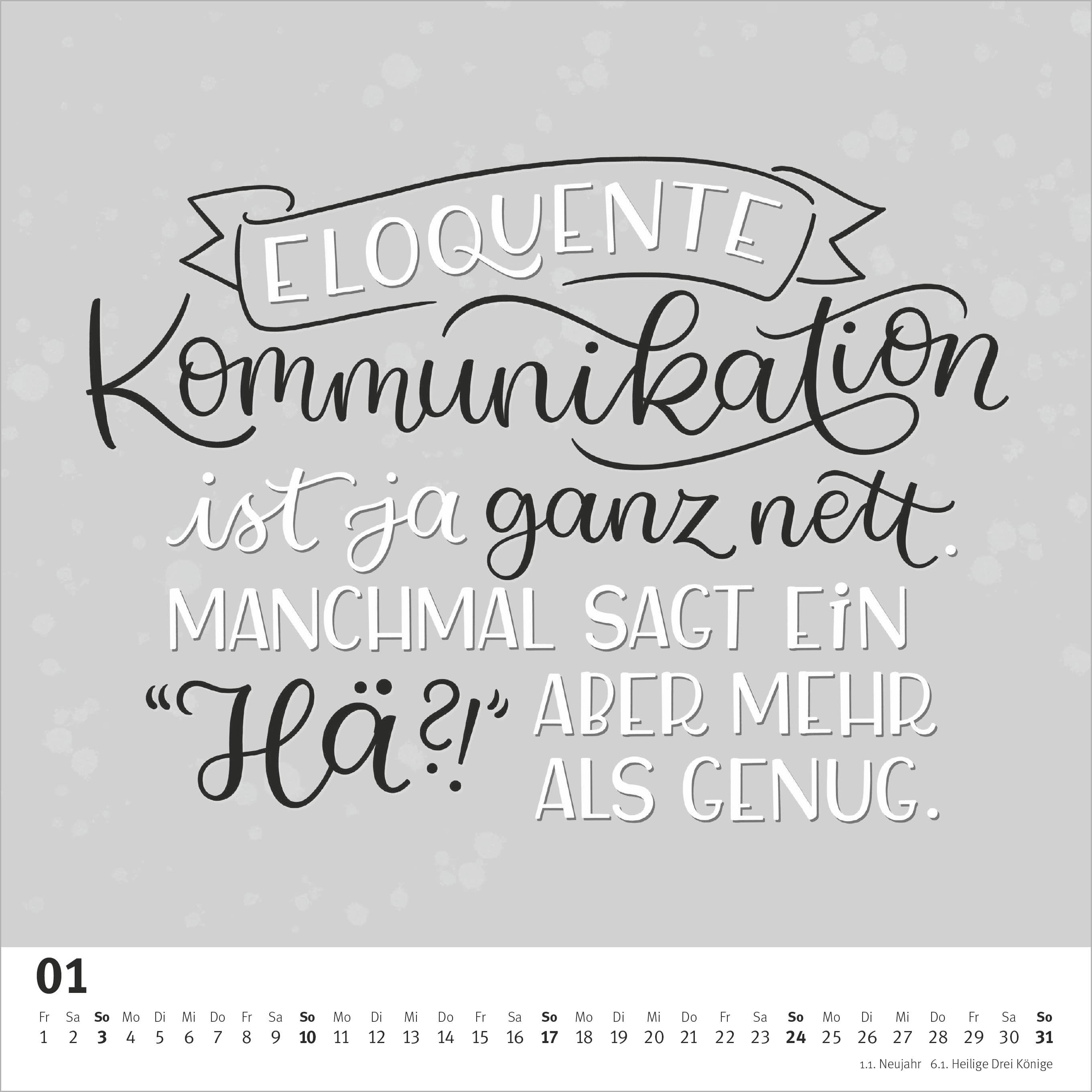 Beispielinhalt (Bild) Funny Quotes im Quadrat 2027