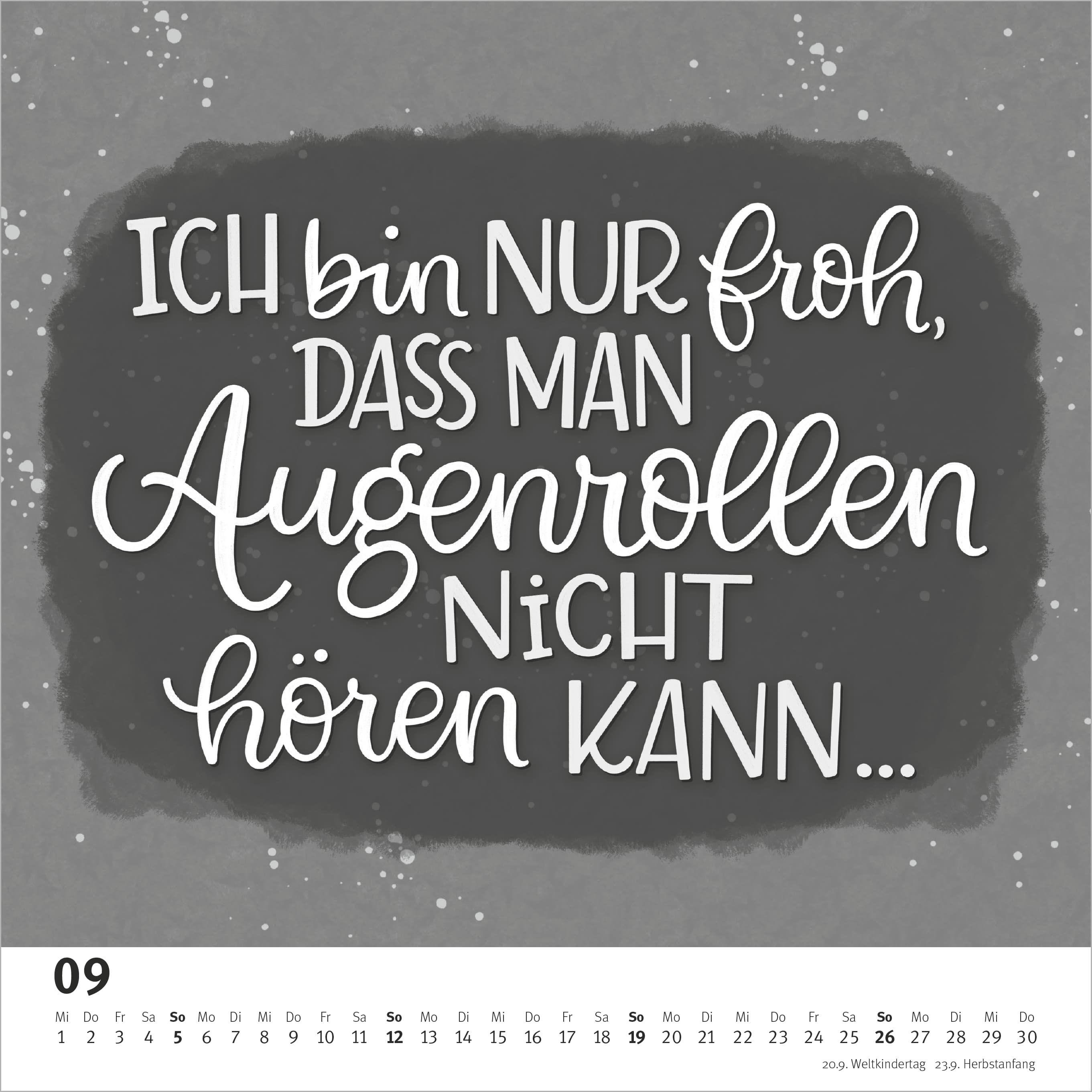 Beispielinhalt (Bild) Funny Quotes im Quadrat 2027