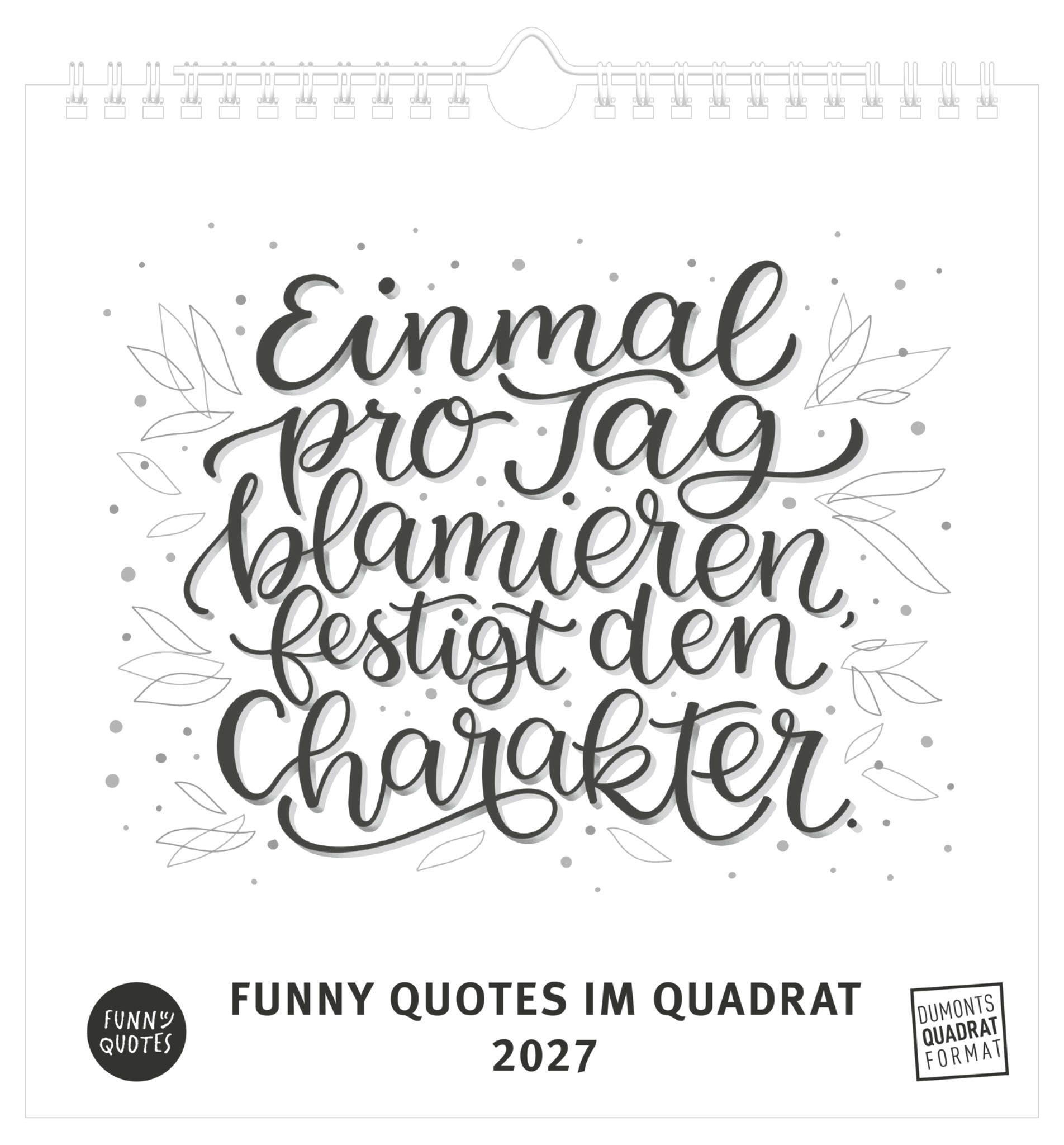 Vorderes Coverbild Funny Quotes im Quadrat 2027