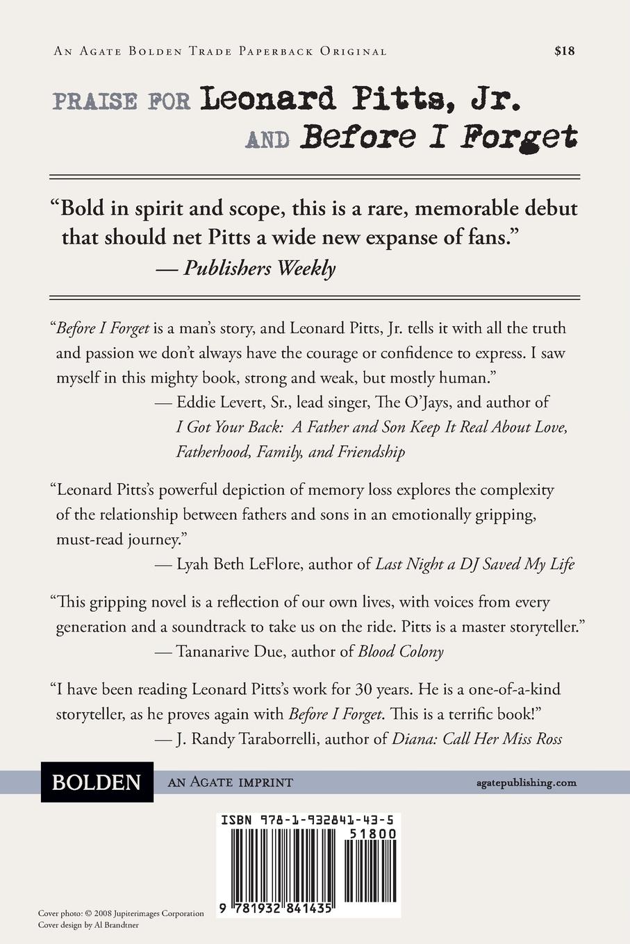 Rückseitencover Before I Forget